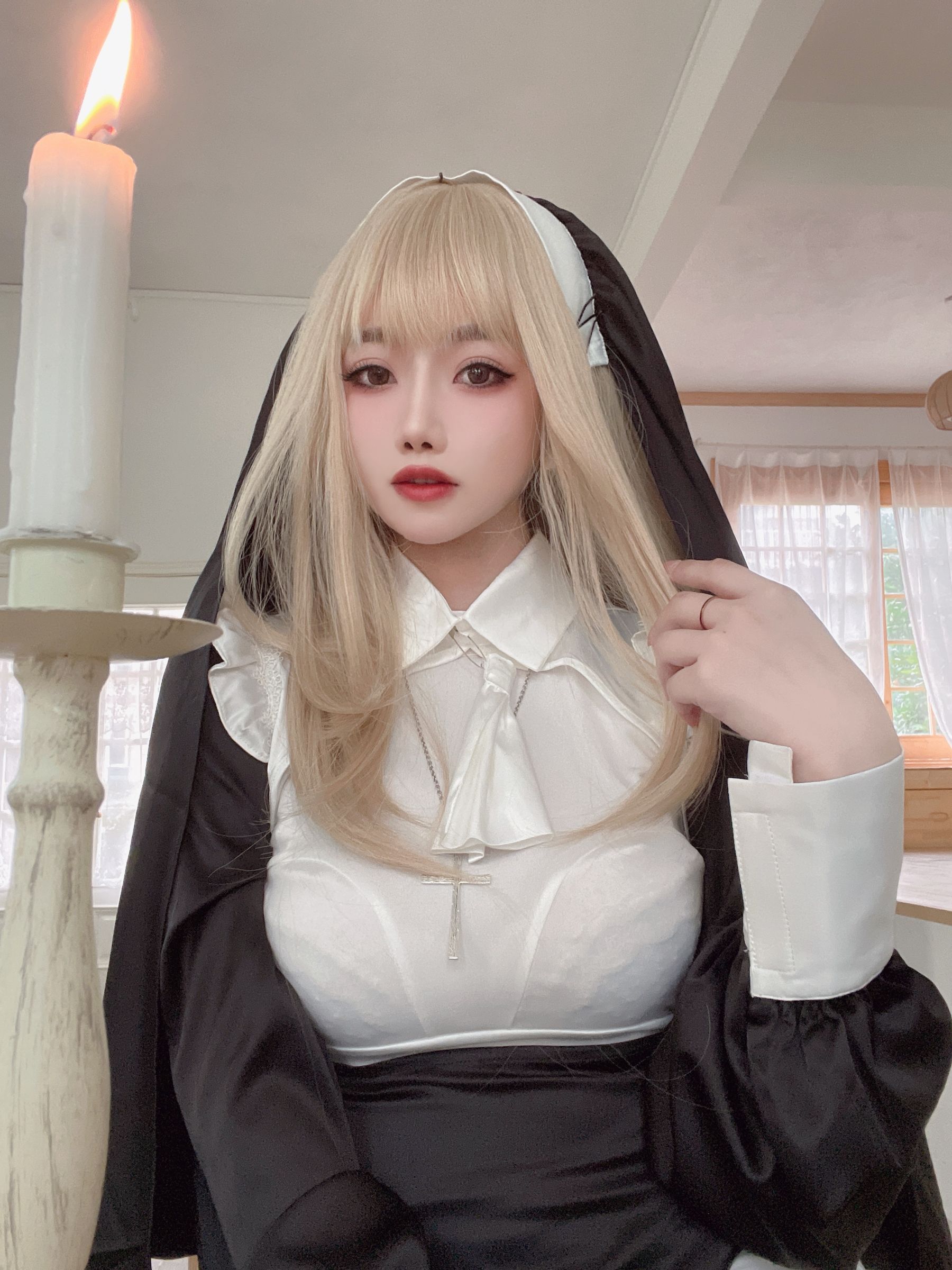 [福利COS] 白嫩美少女鬼畜瑶 - 修女