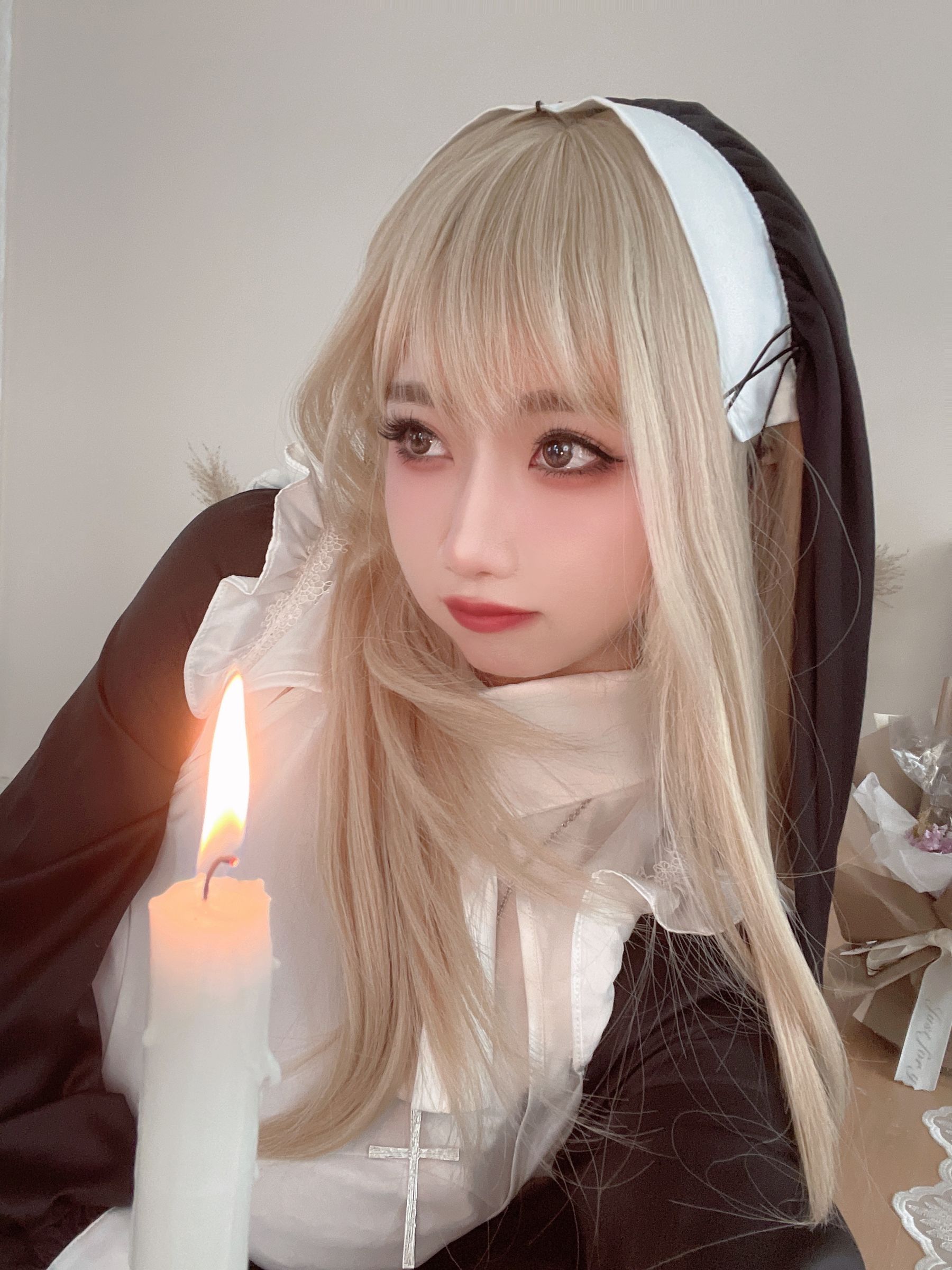 [福利COS] 白嫩美少女鬼畜瑶 - 修女