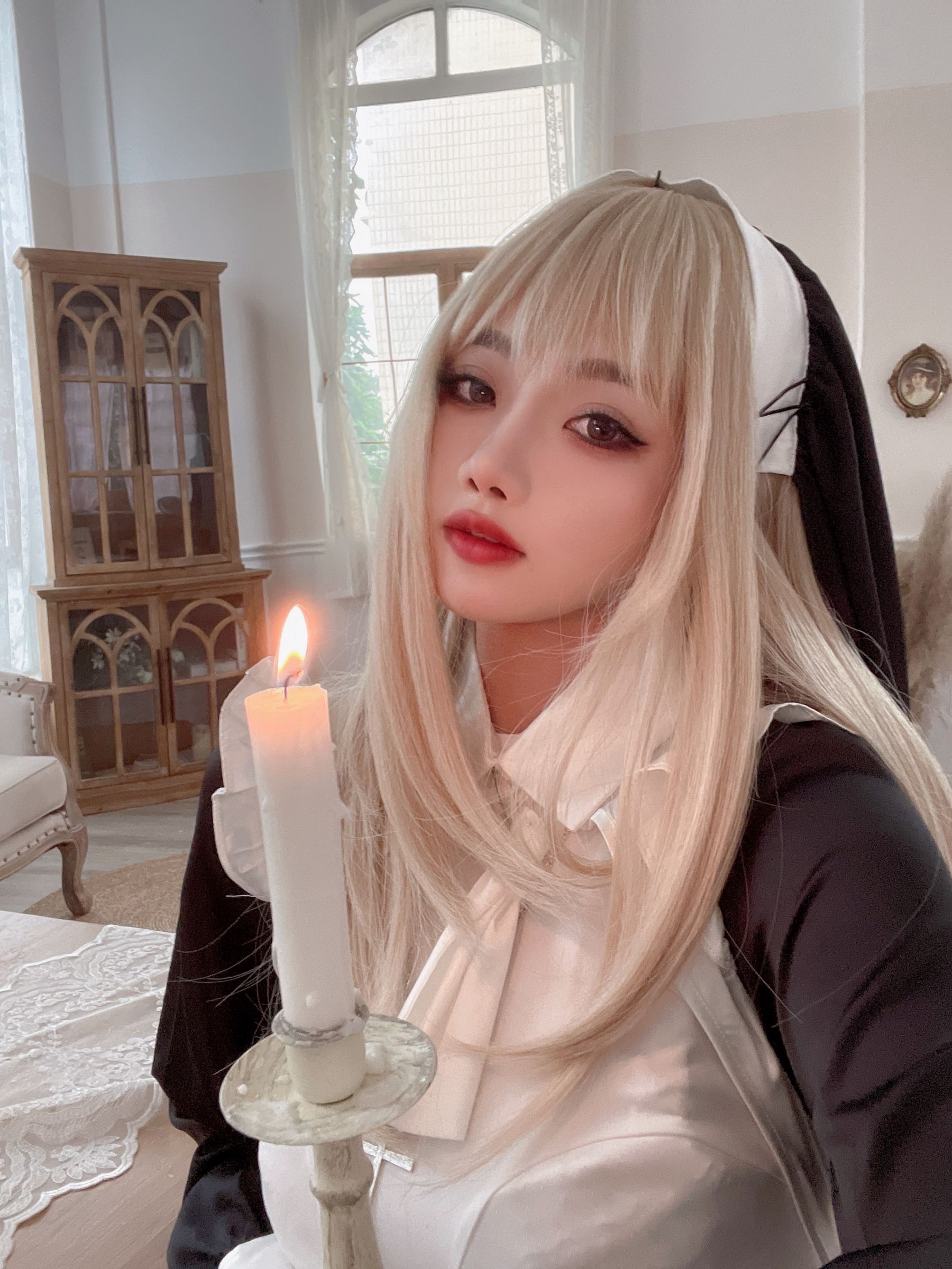 [福利COS] 白嫩美少女鬼畜瑶 - 修女