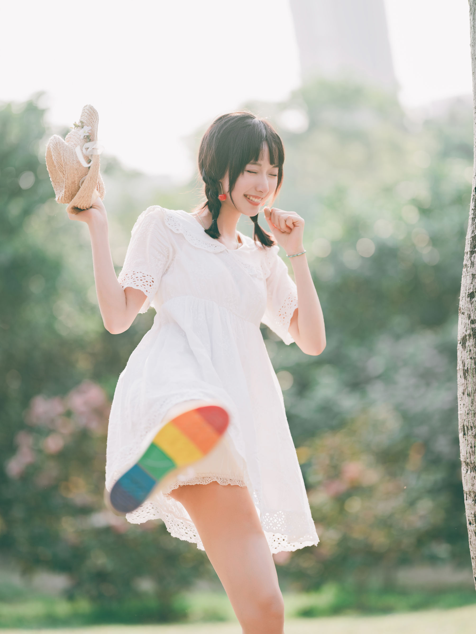 [福利COS] 萌系小姐姐木绵绵OwO - 夏日彩虹