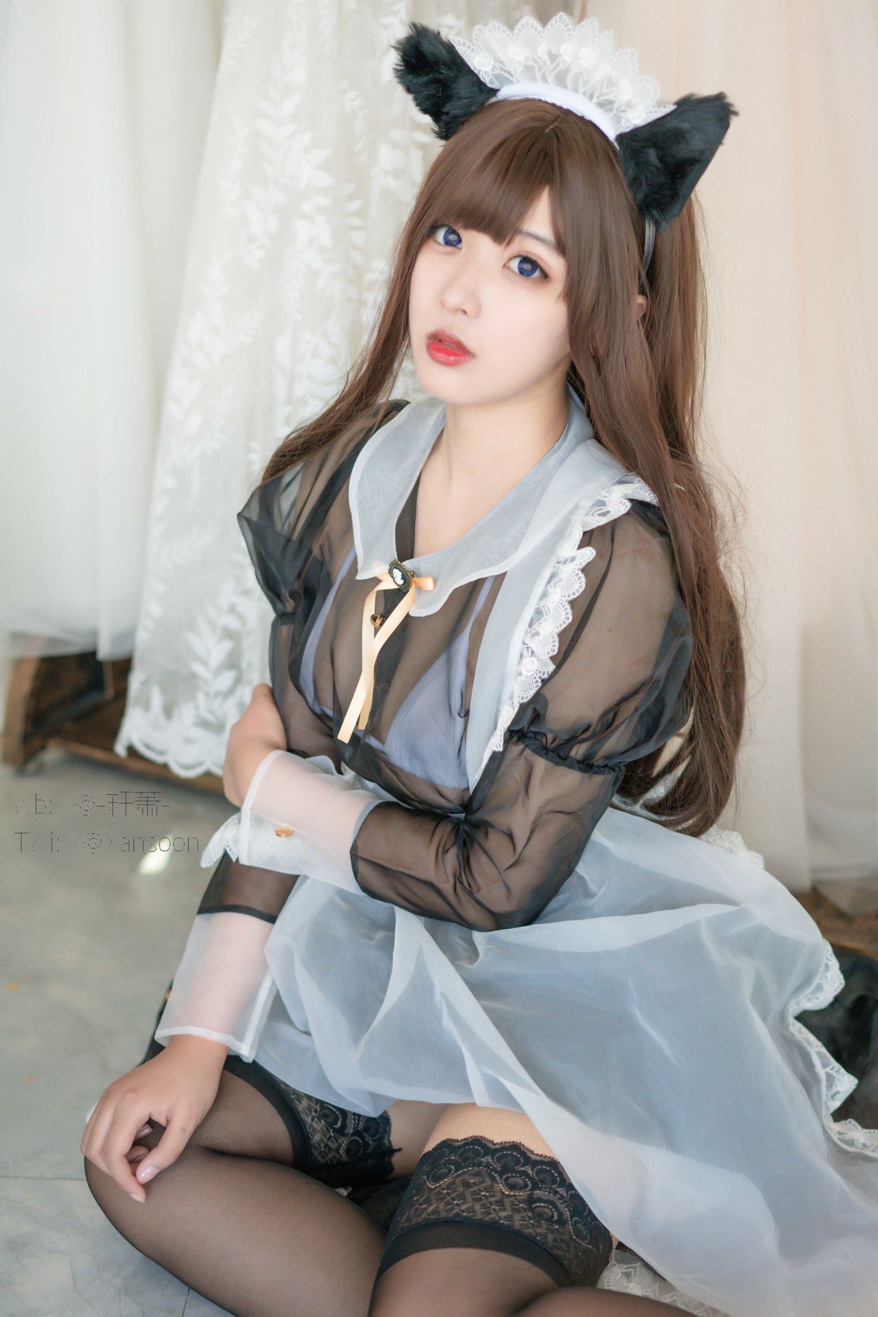 [福利COS] 轩萧学姐 - 透明女仆