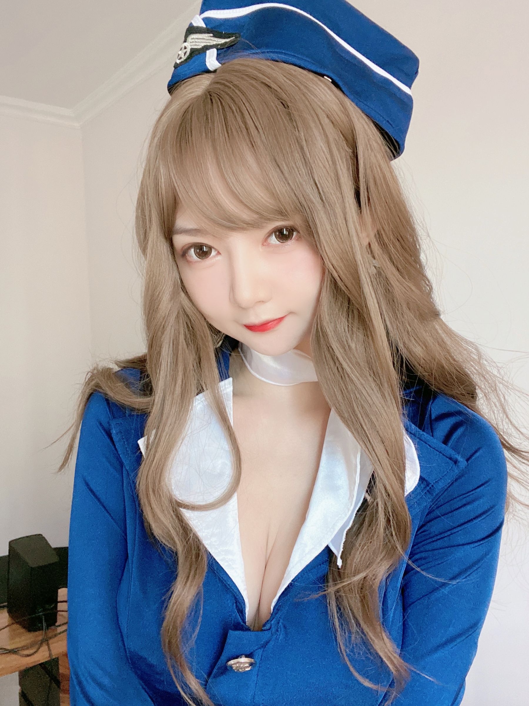 [福利COS] 51酱 - 蓝色制服装
