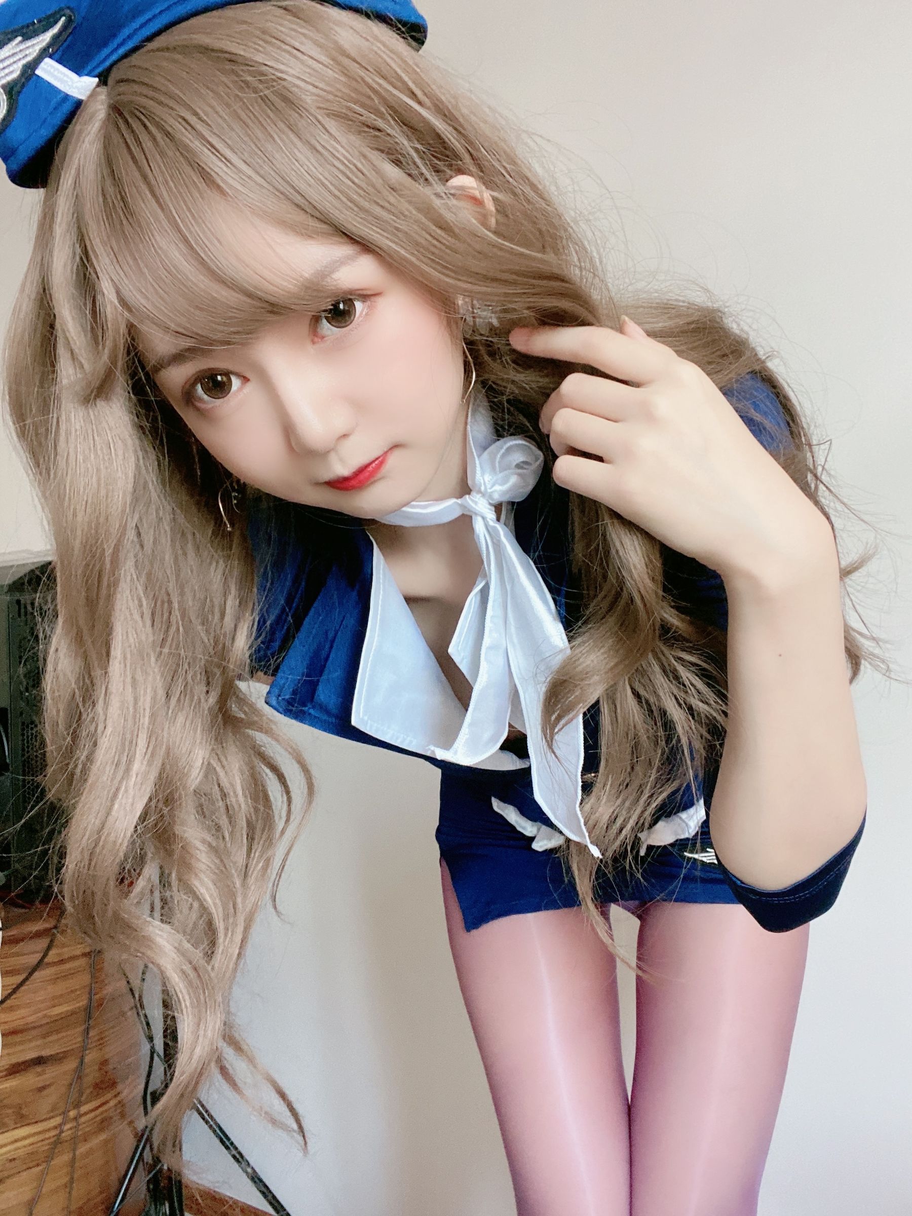 [福利COS] 51酱 - 蓝色制服装