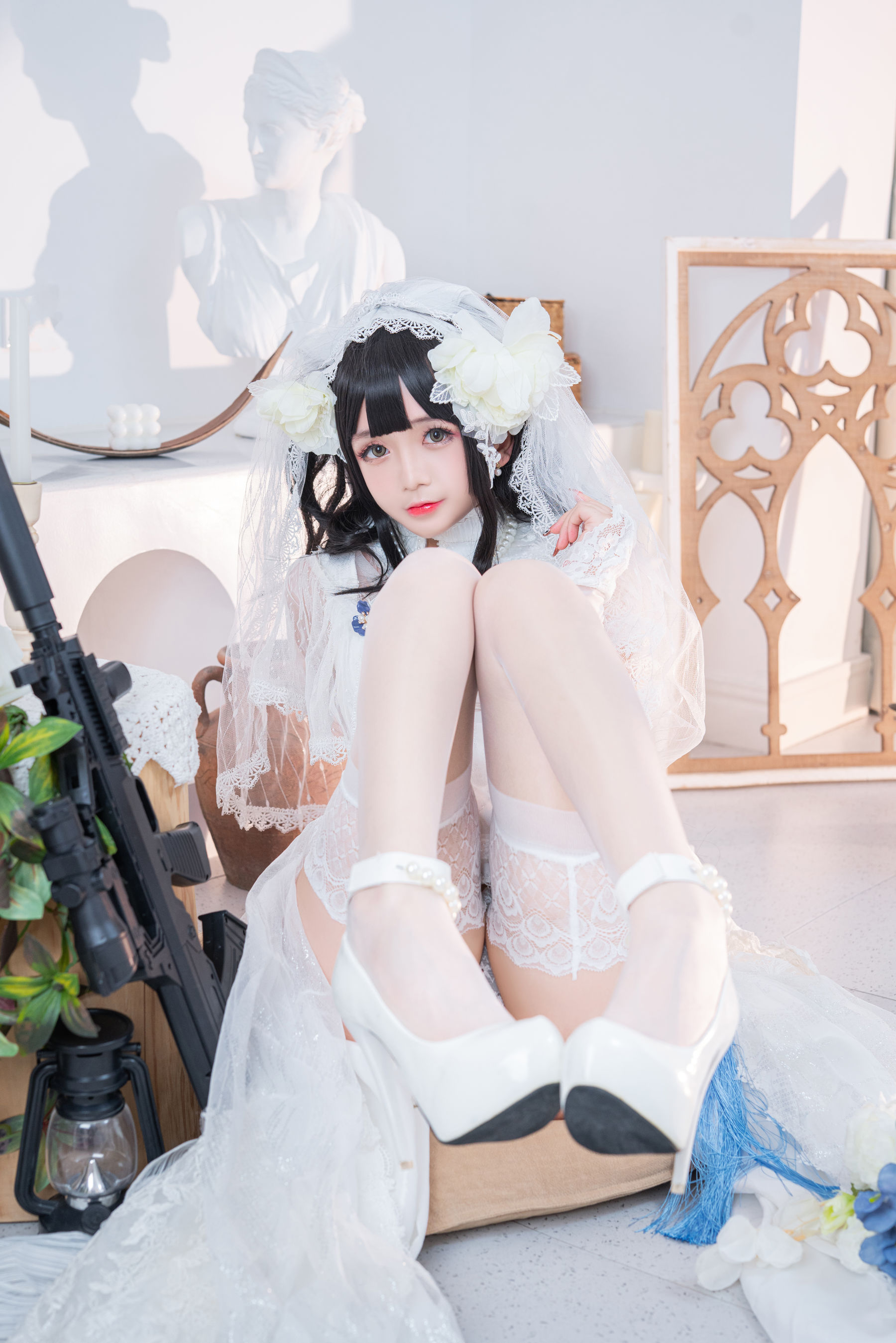 [福利COS] Cosplay日奈娇 - 95式婚纱