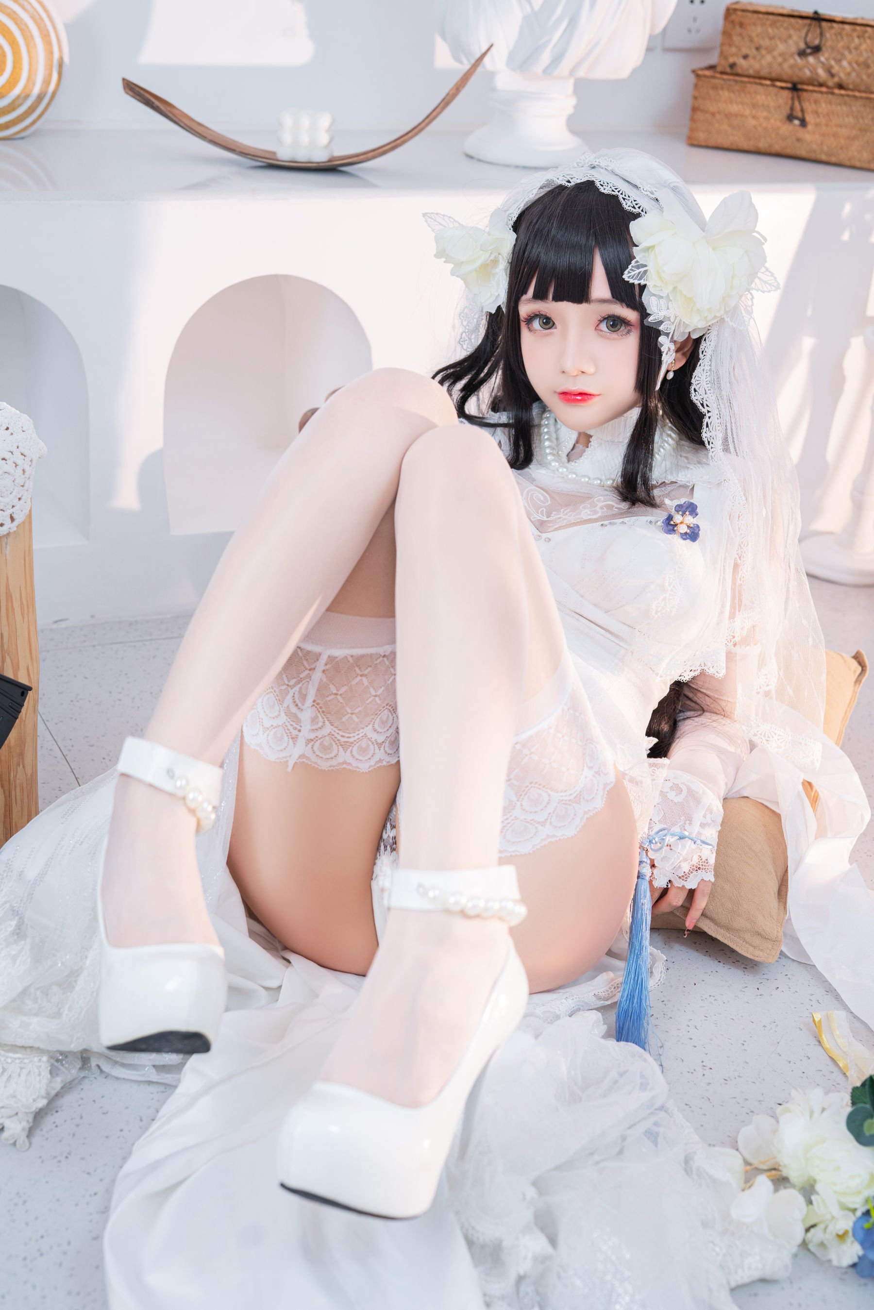 [福利COS] Cosplay日奈娇 - 95式婚纱