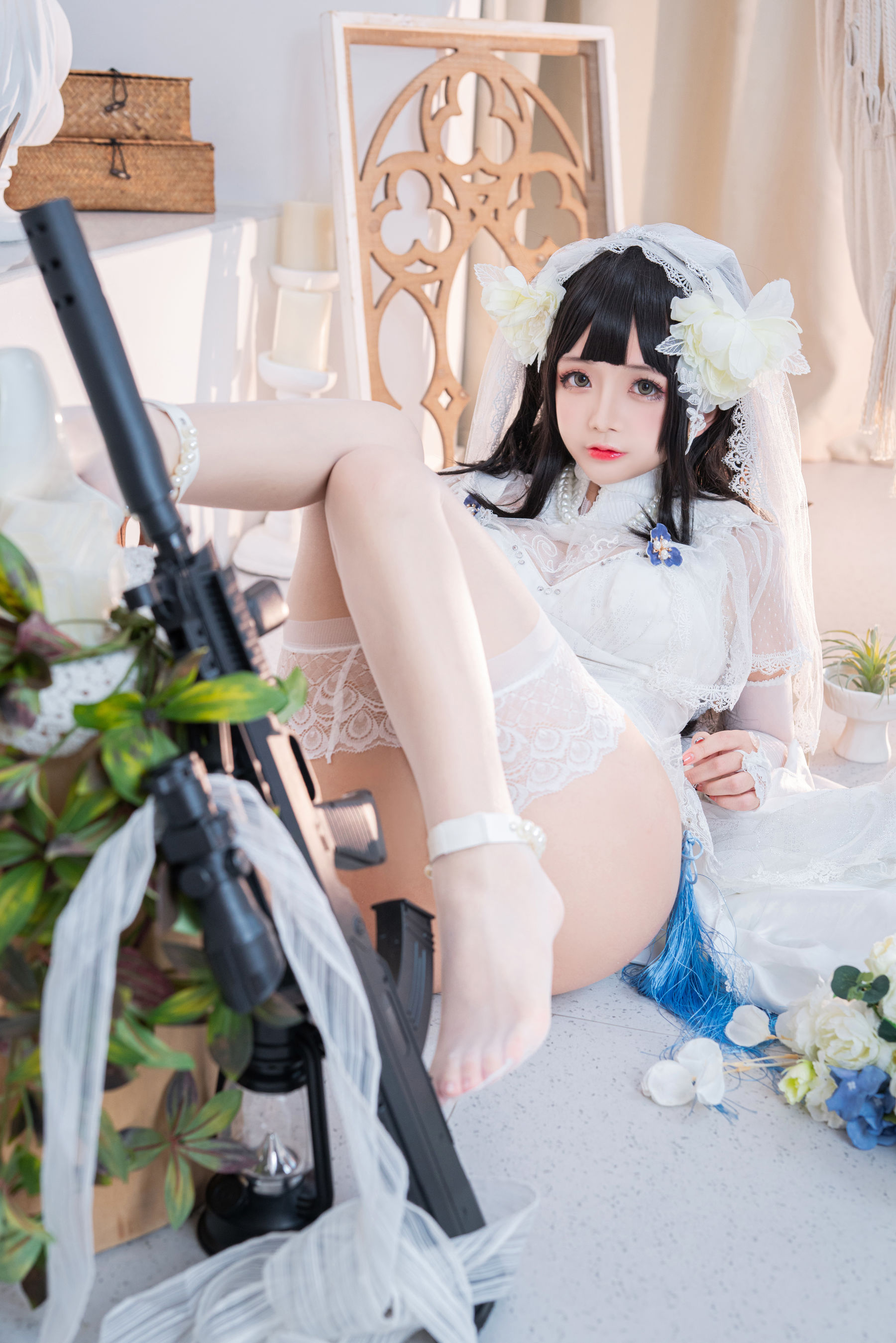[福利COS] Cosplay日奈娇 - 95式婚纱