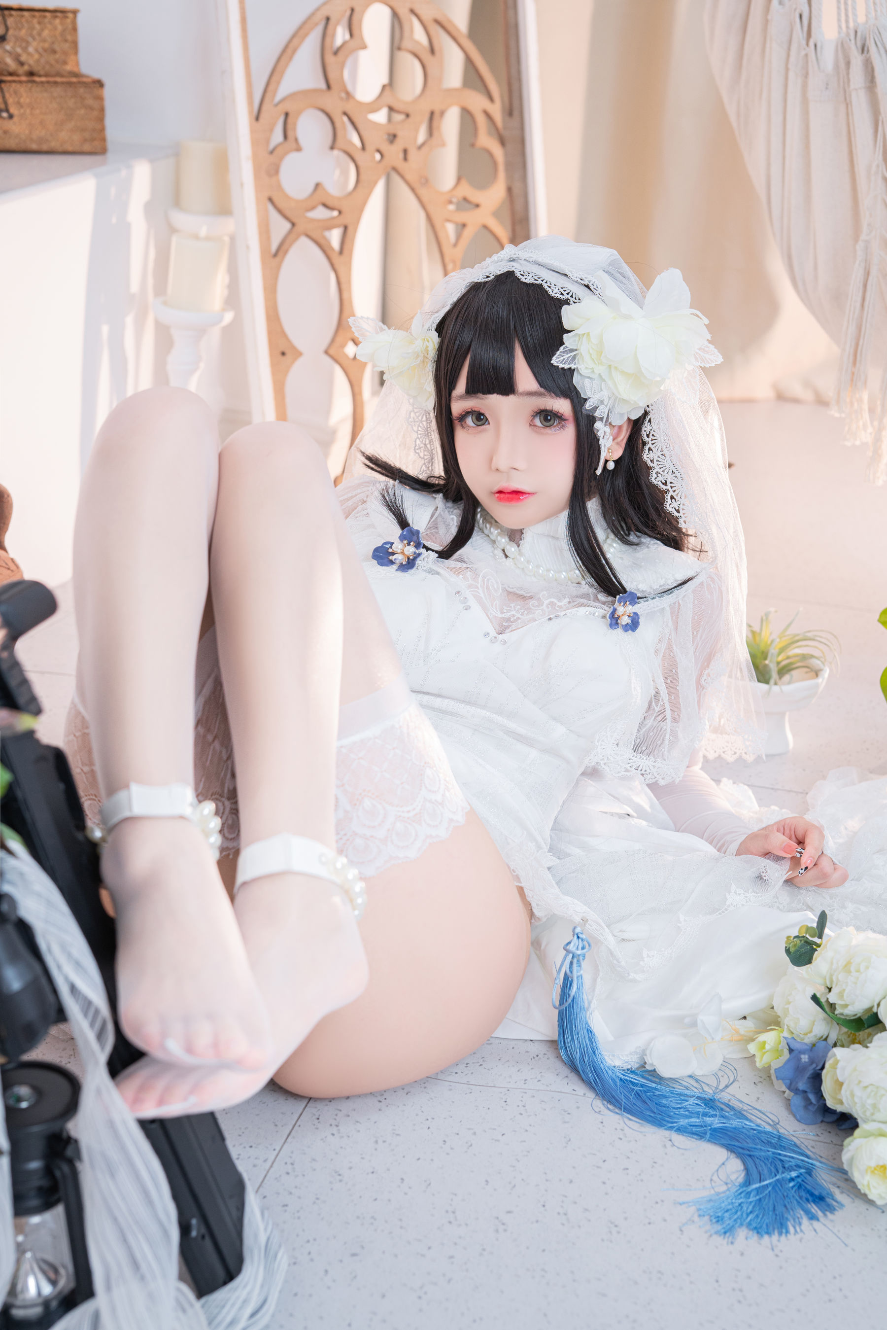 [福利COS] Cosplay日奈娇 - 95式婚纱