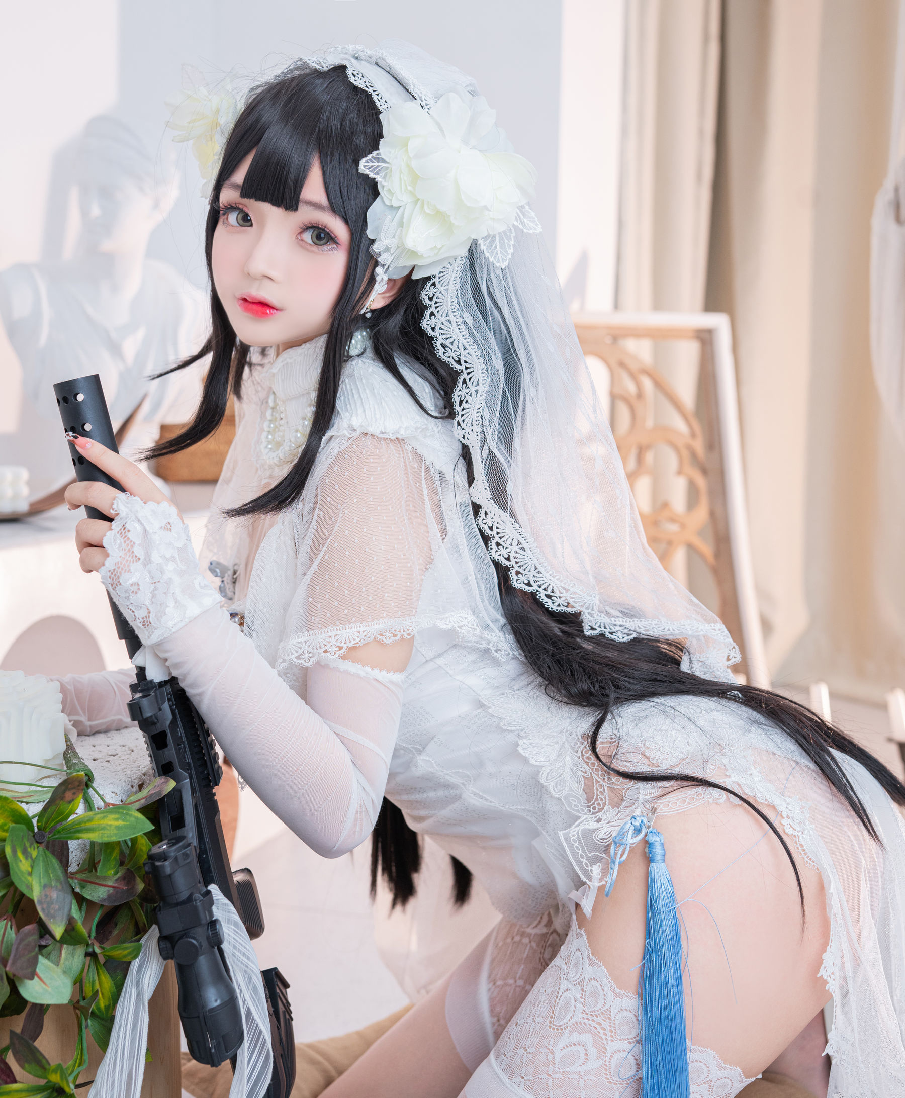 [福利COS] Cosplay日奈娇 - 95式婚纱