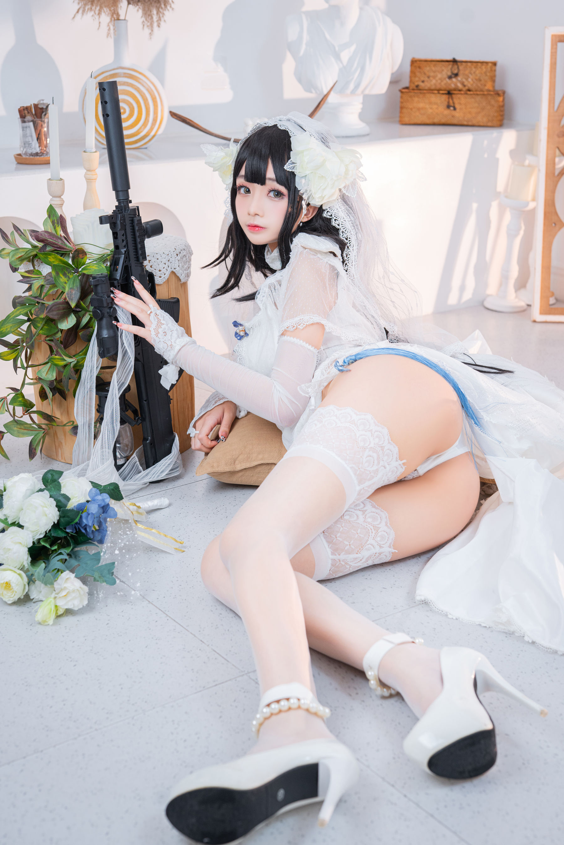 [福利COS] Cosplay日奈娇 - 95式婚纱