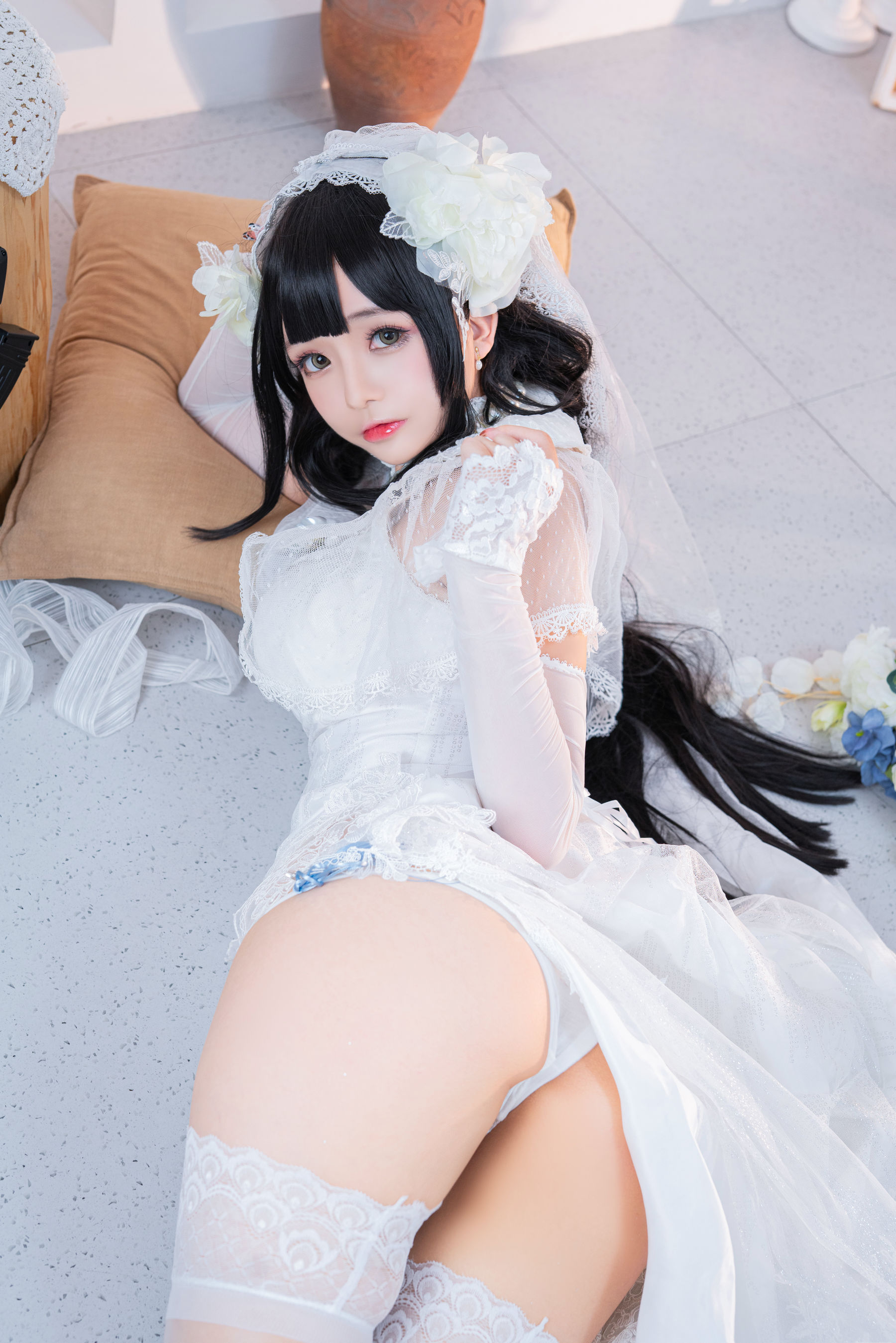 [福利COS] Cosplay日奈娇 - 95式婚纱