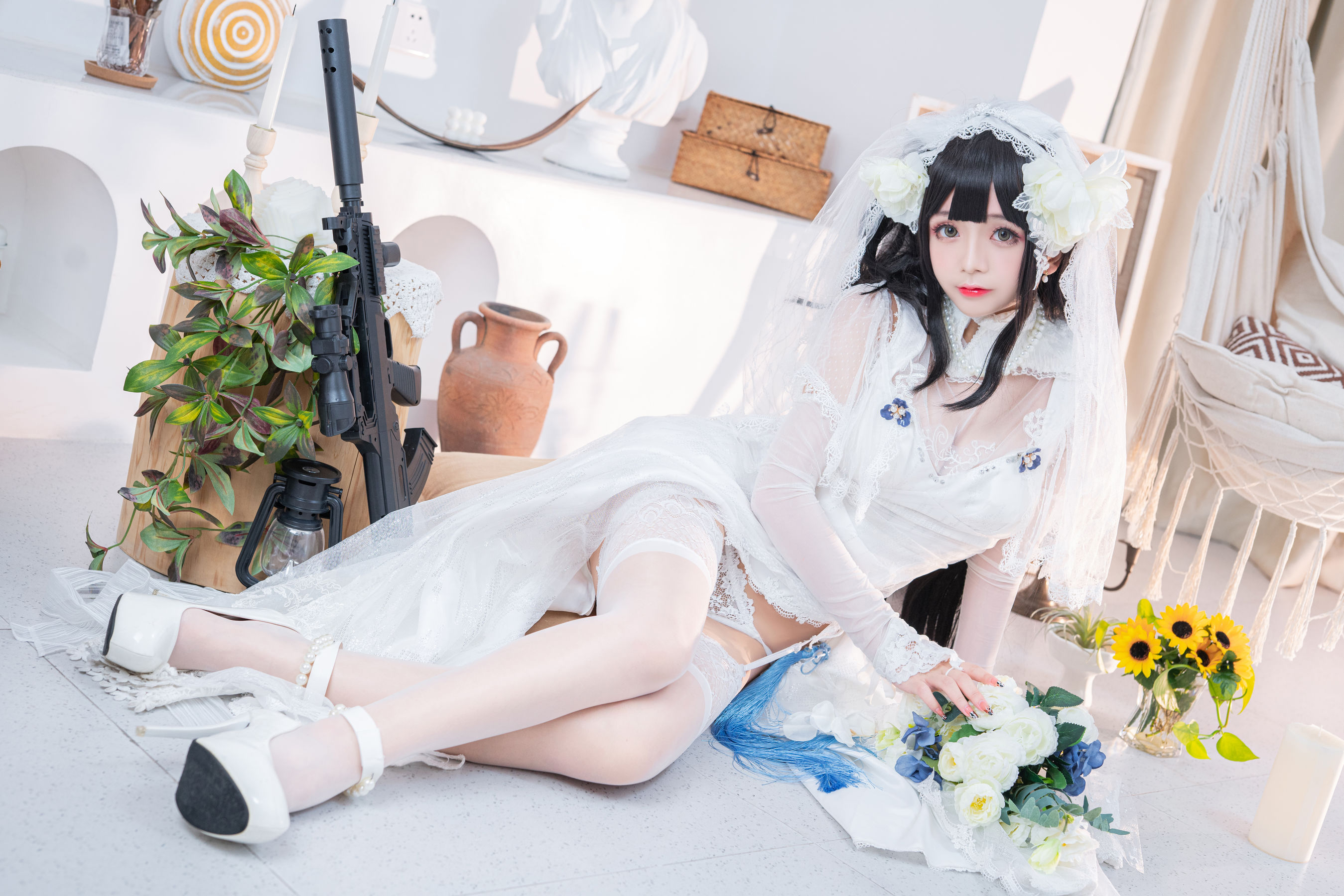 [福利COS] Cosplay日奈娇 - 95式婚纱
