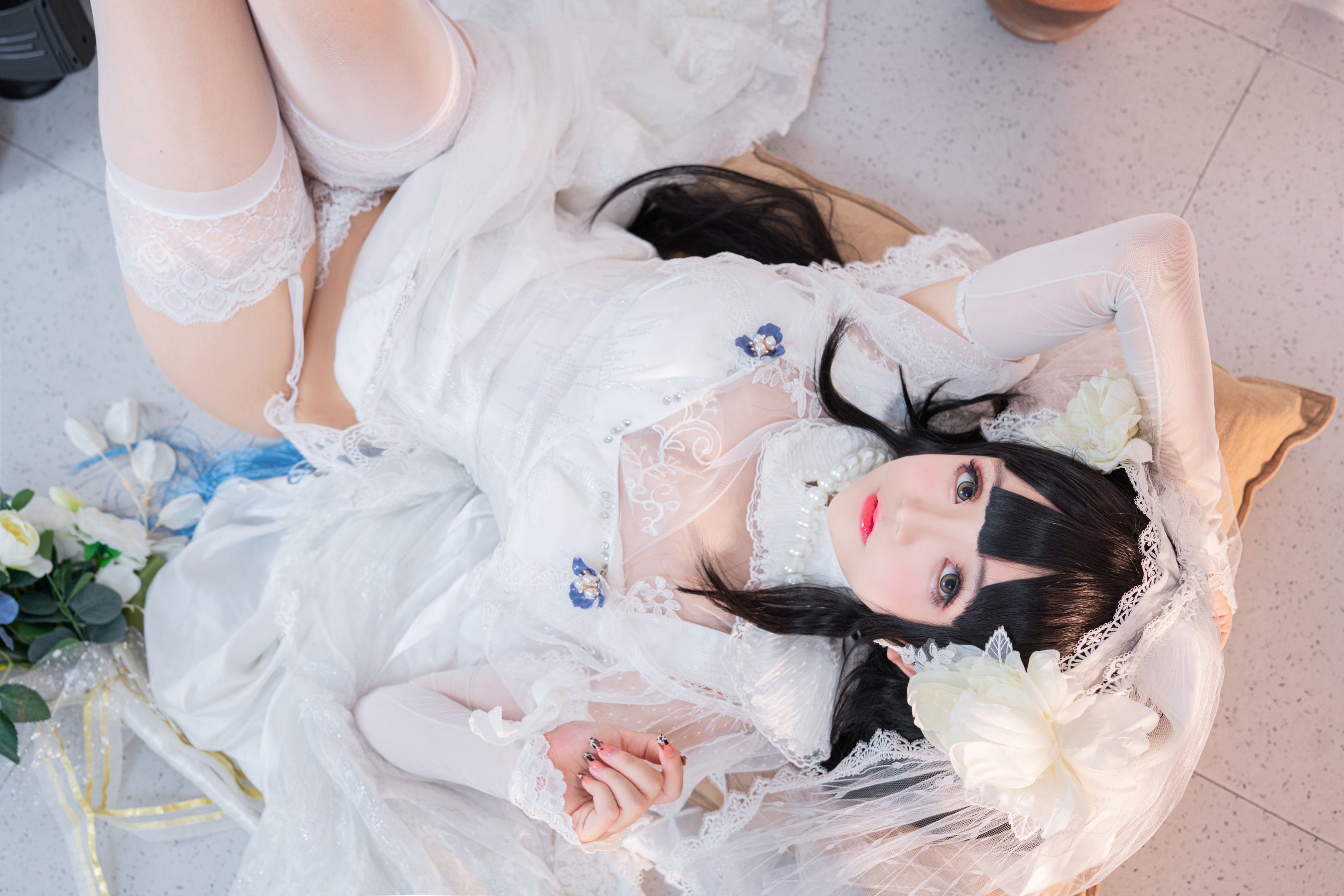 [福利COS] Cosplay日奈娇 - 95式婚纱