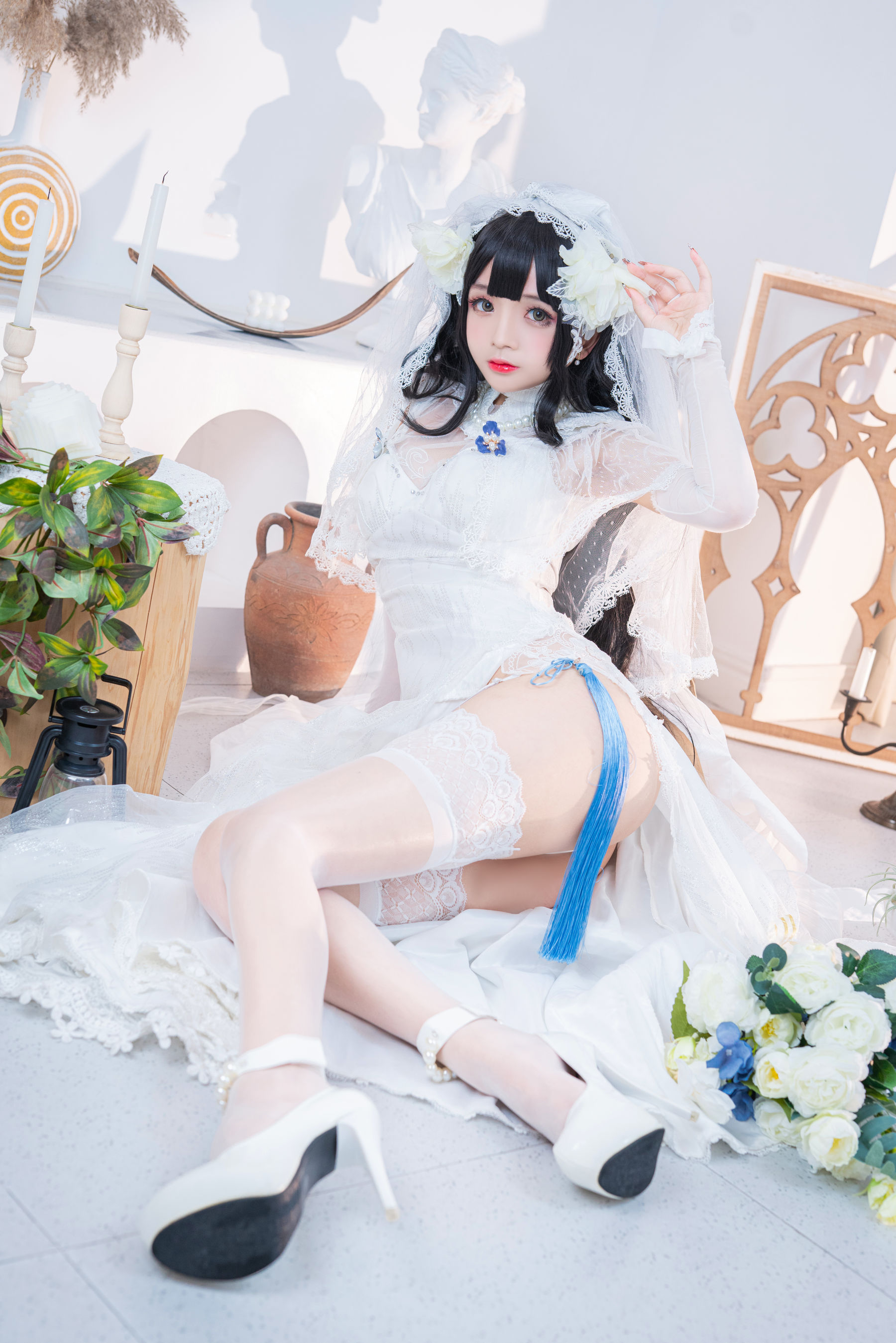 [福利COS] Cosplay日奈娇 - 95式婚纱