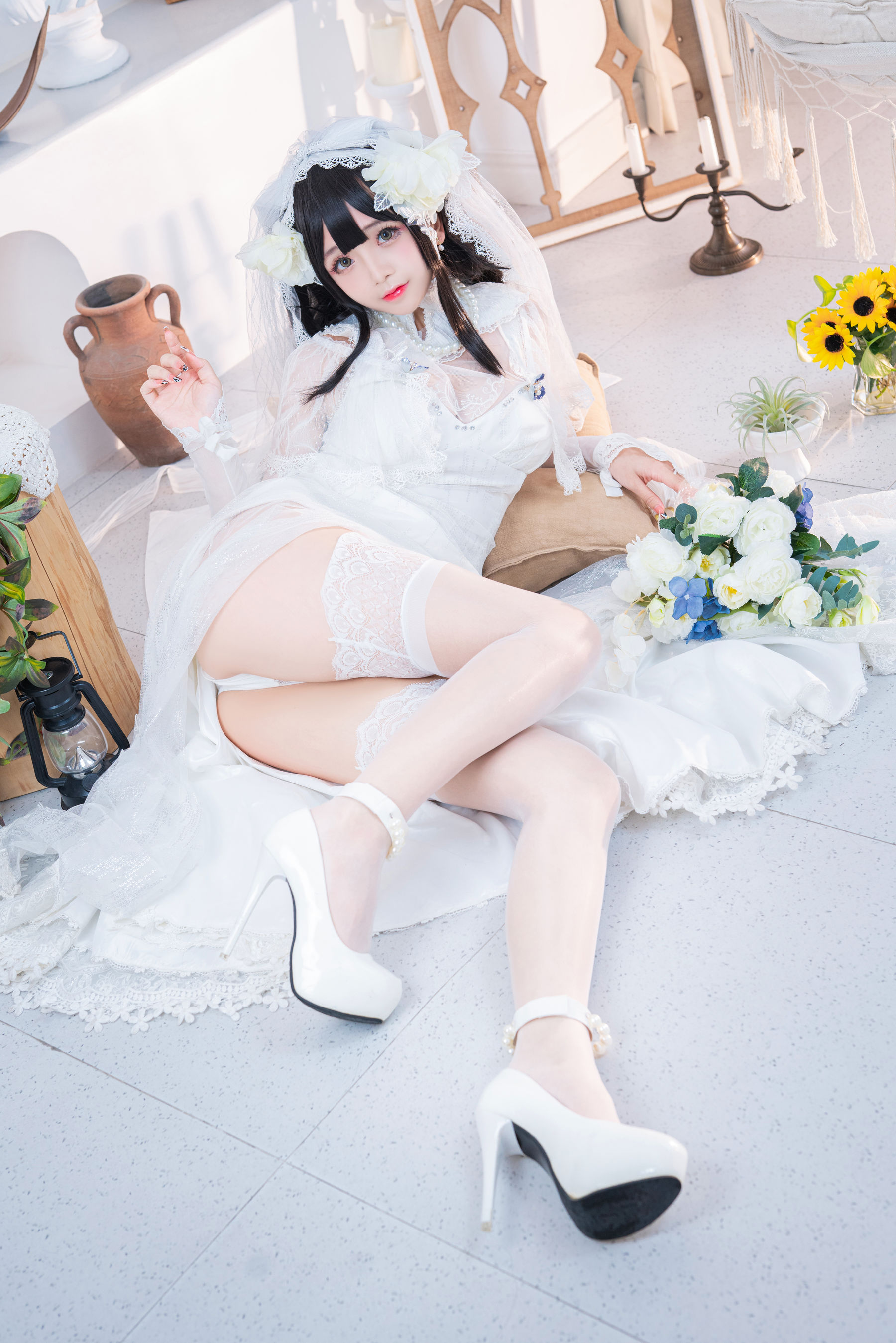 [福利COS] Cosplay日奈娇 - 95式婚纱