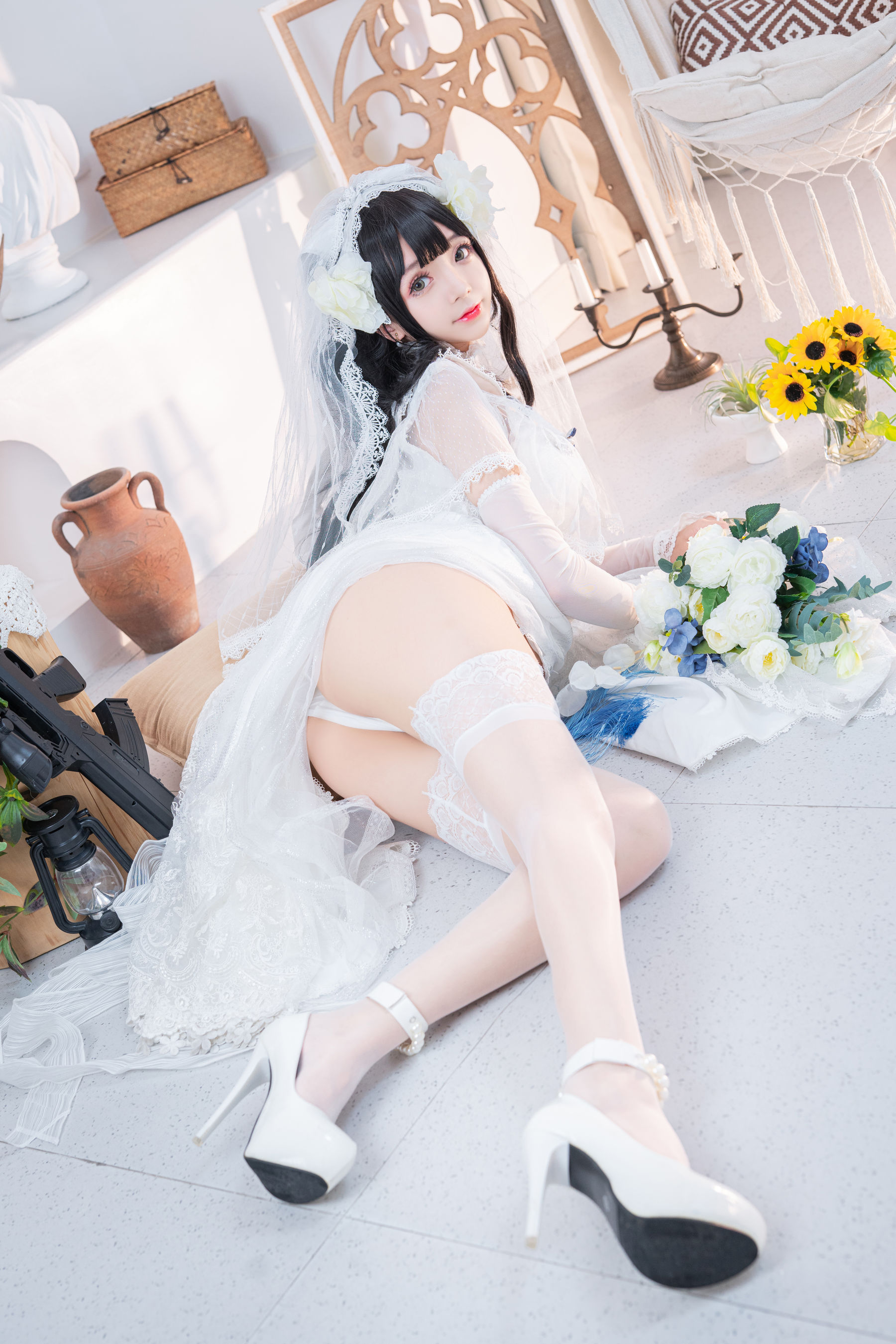 [福利COS] Cosplay日奈娇 - 95式婚纱