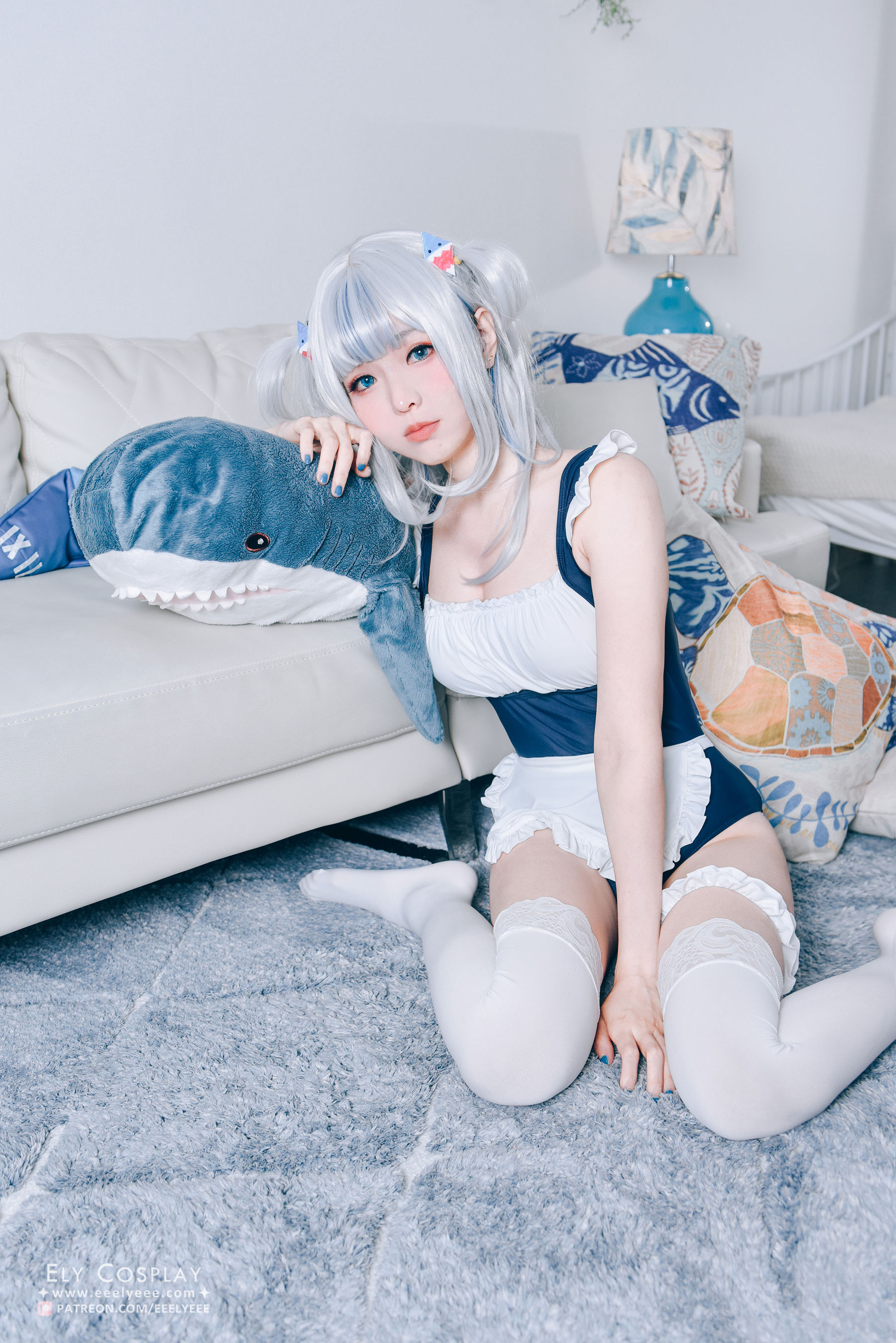 [福利COS] Ely_eee(ElyEE子) - 噶呜・古拉(小鲨鲨) 泳装