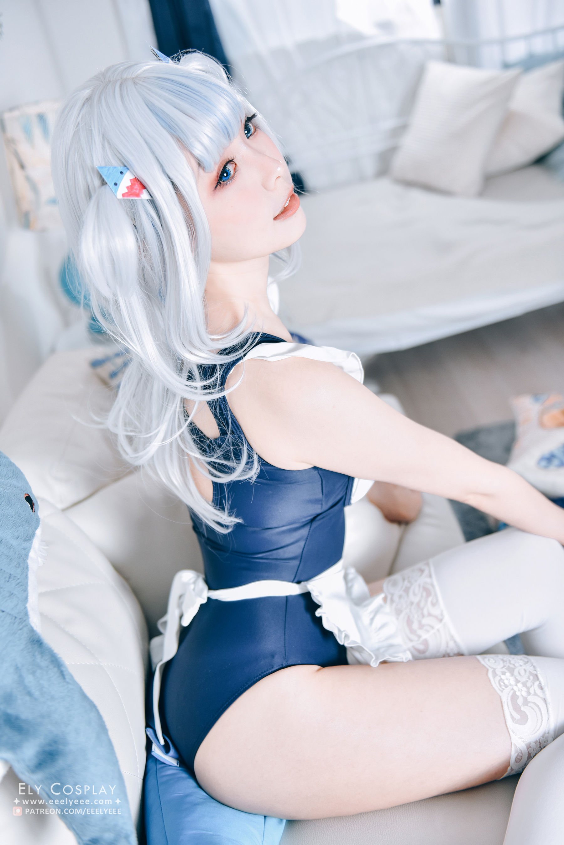 [福利COS] Ely_eee(ElyEE子) - 噶呜・古拉(小鲨鲨) 泳装