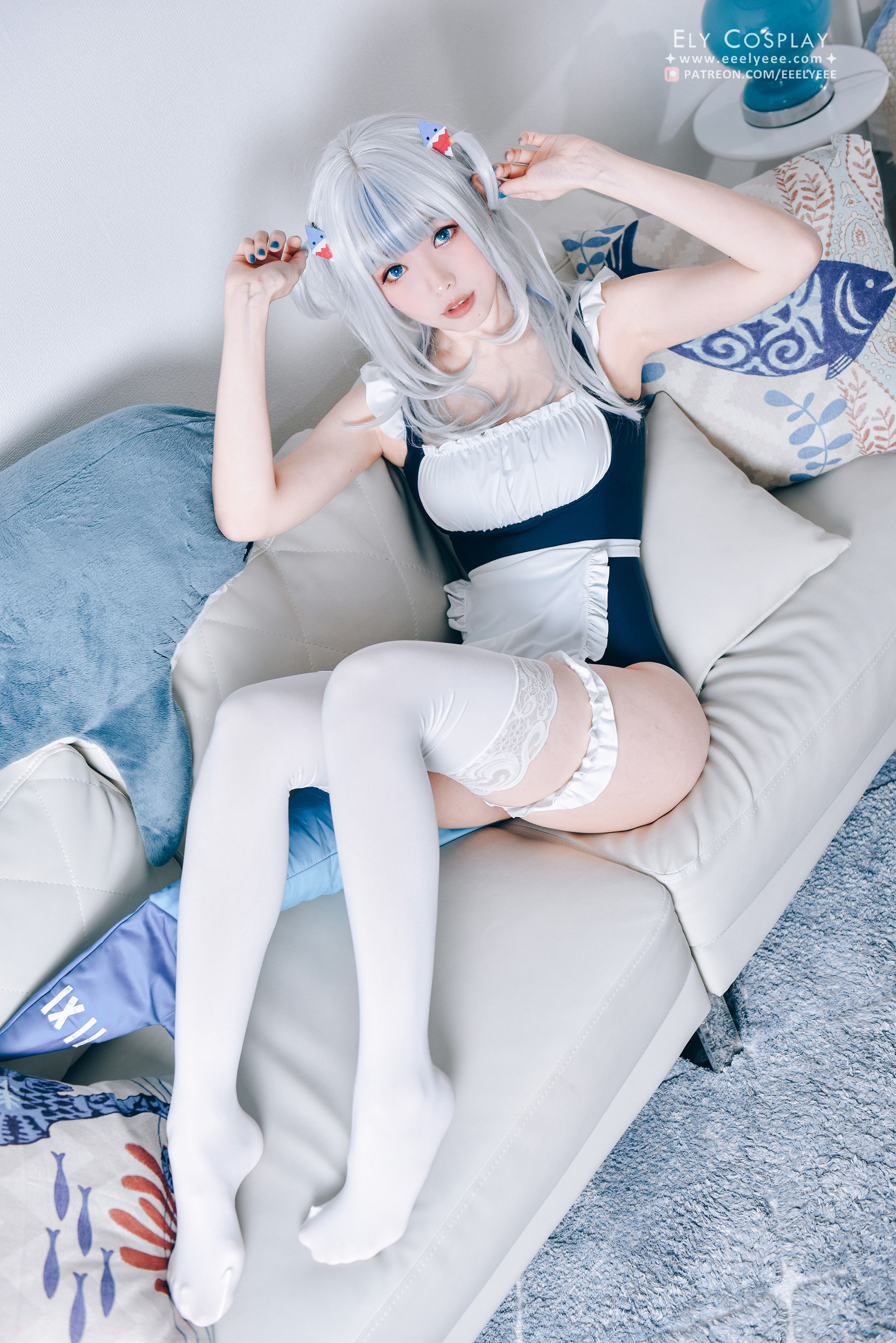 [福利COS] Ely_eee(ElyEE子) - 噶呜・古拉(小鲨鲨) 泳装