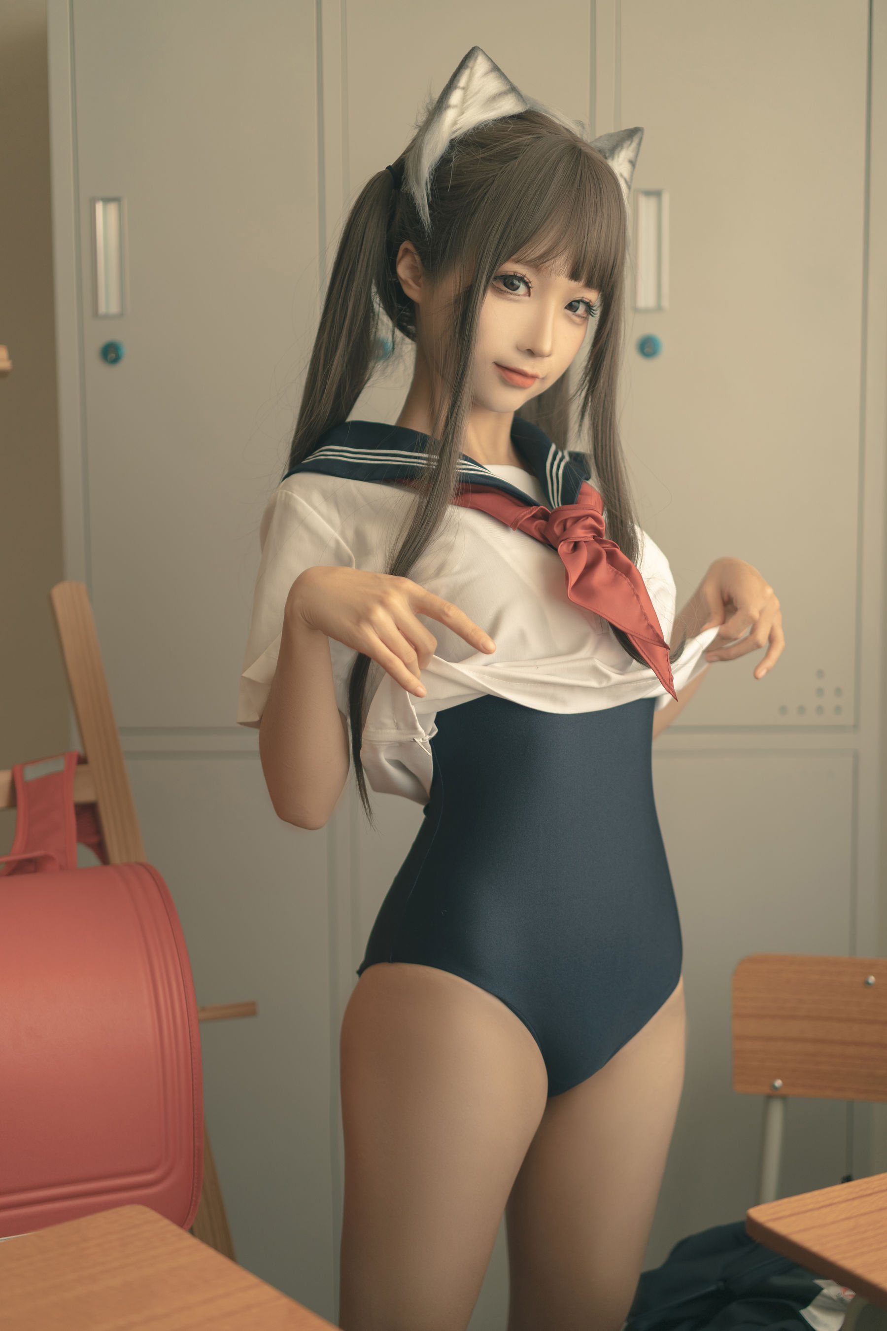 [福利COS] 动漫博主蠢沫沫 - 放学后