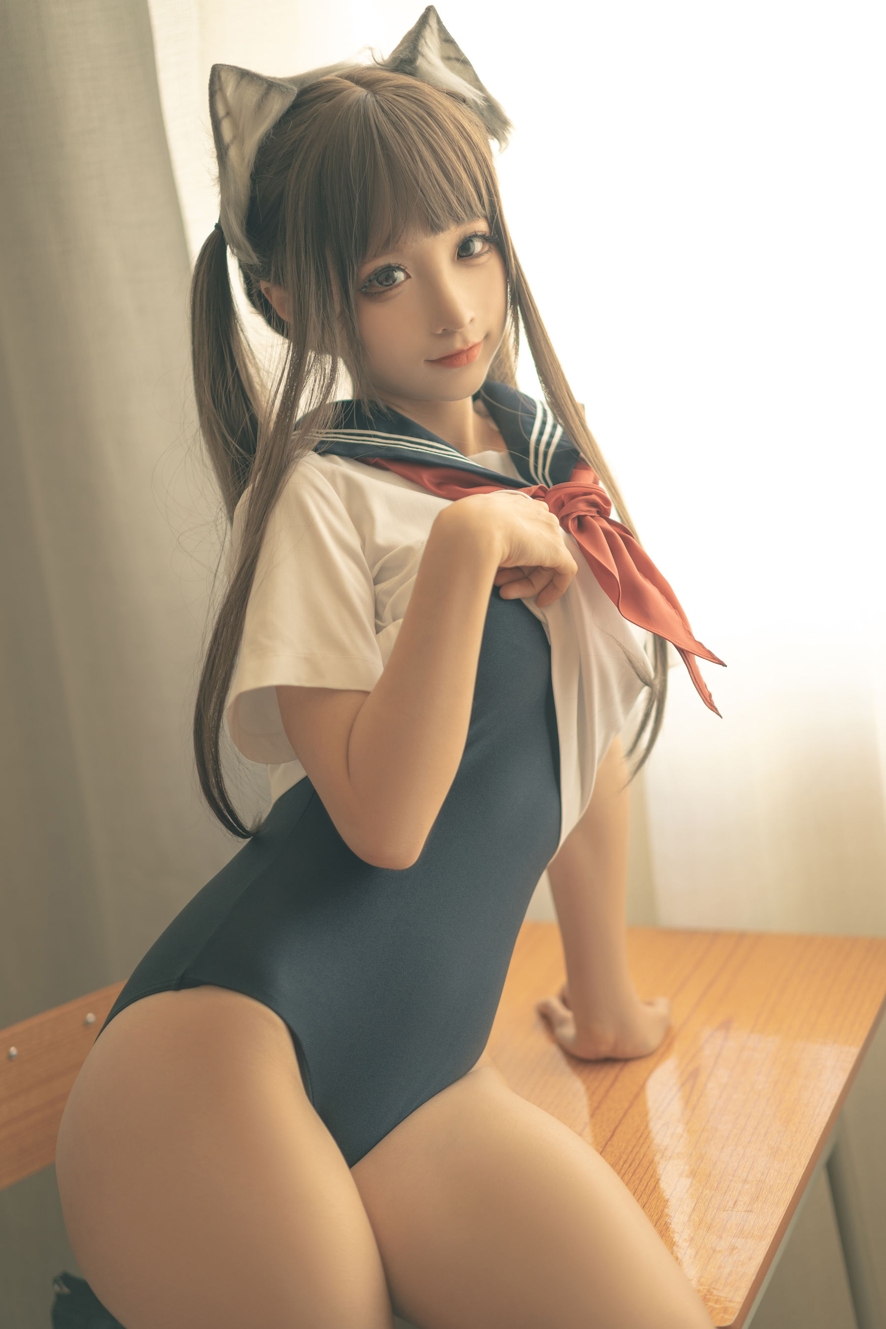 [福利COS] 动漫博主蠢沫沫 - 放学后