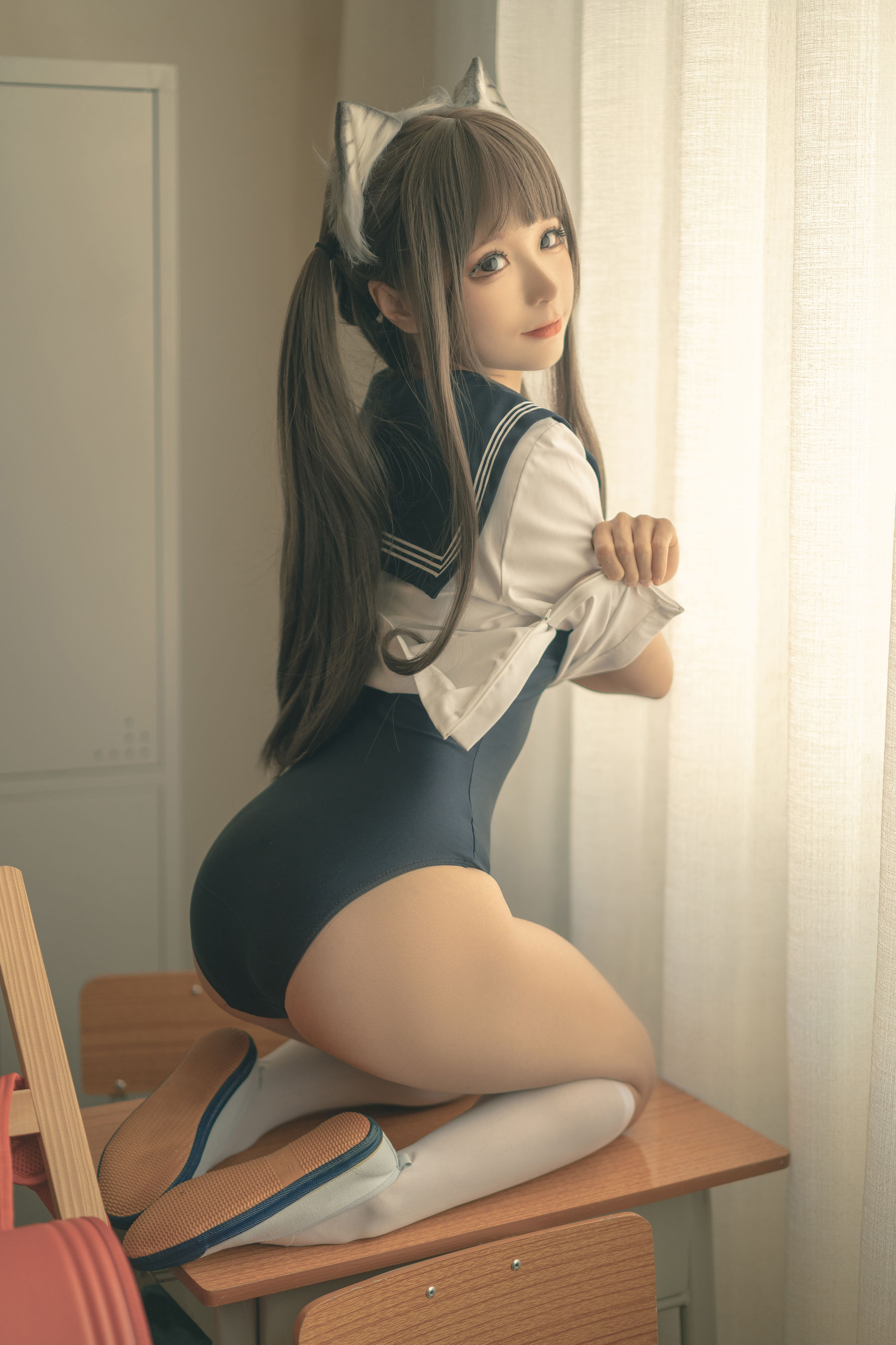 [福利COS] 动漫博主蠢沫沫 - 放学后