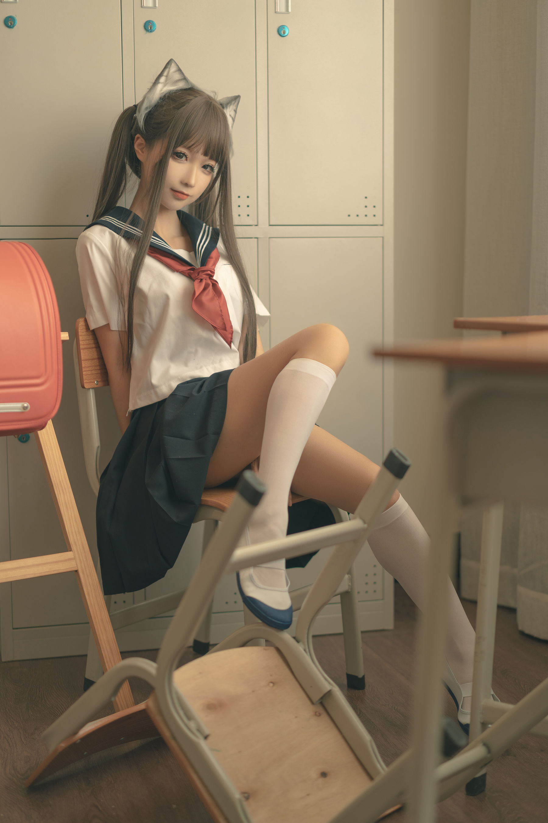 [福利COS] 动漫博主蠢沫沫 - 放学后