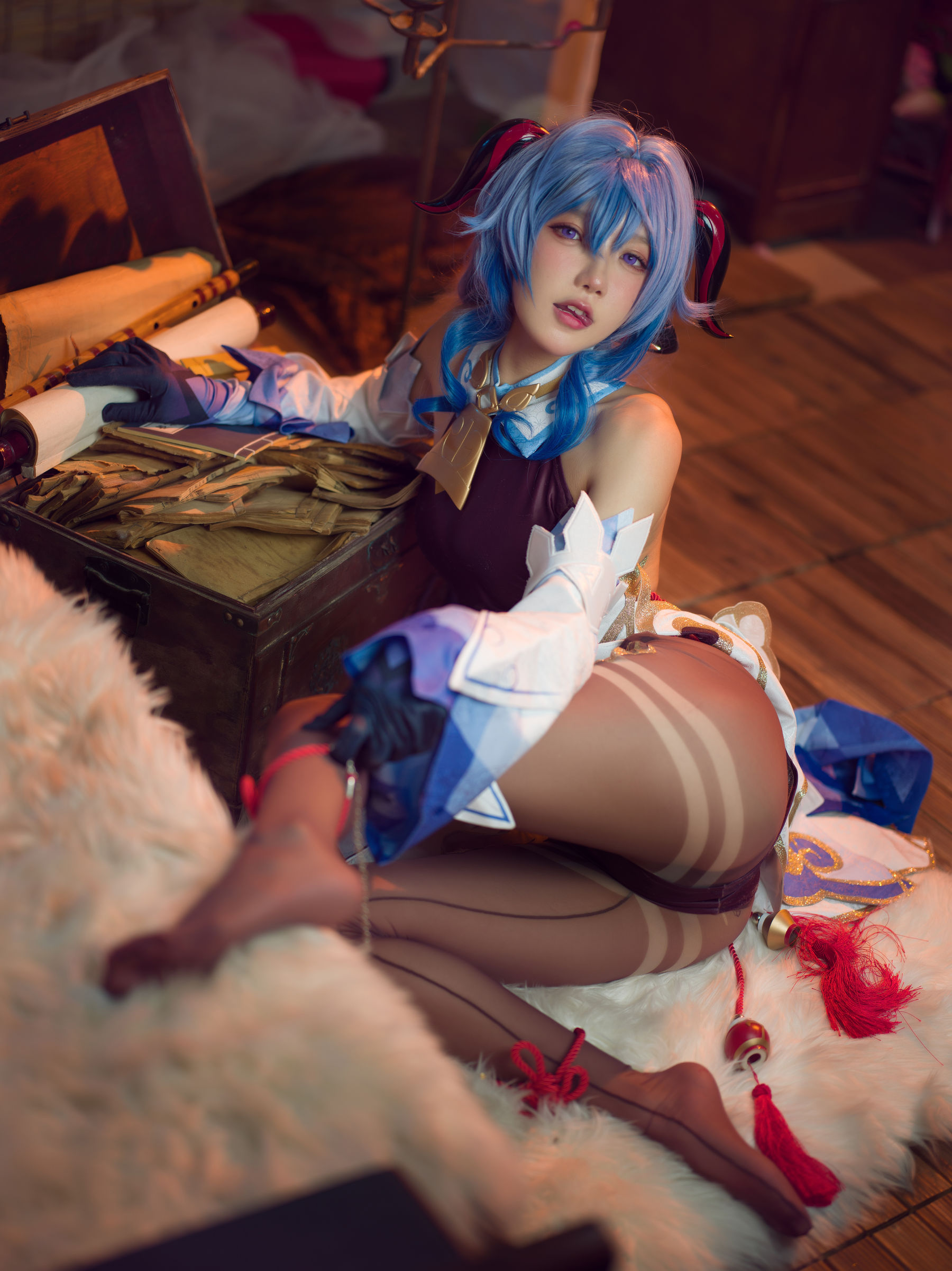 [福利COS] 动漫博主阿包也是兔娘 - 舰长 原神甘雨