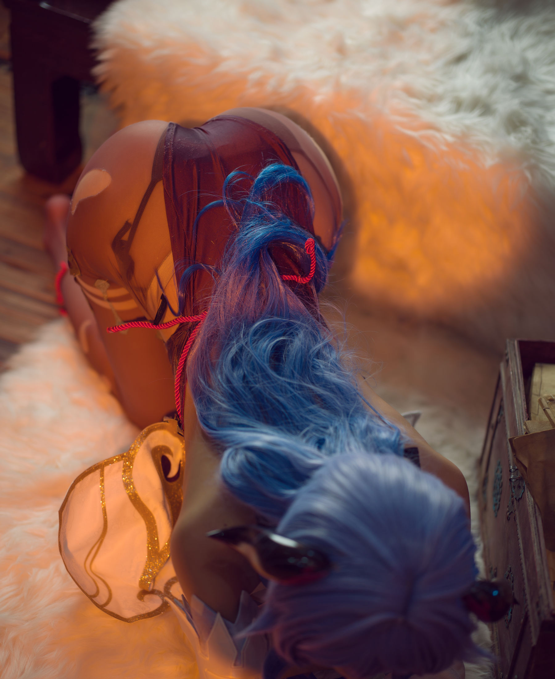 [福利COS] 动漫博主阿包也是兔娘 - 舰长 原神甘雨