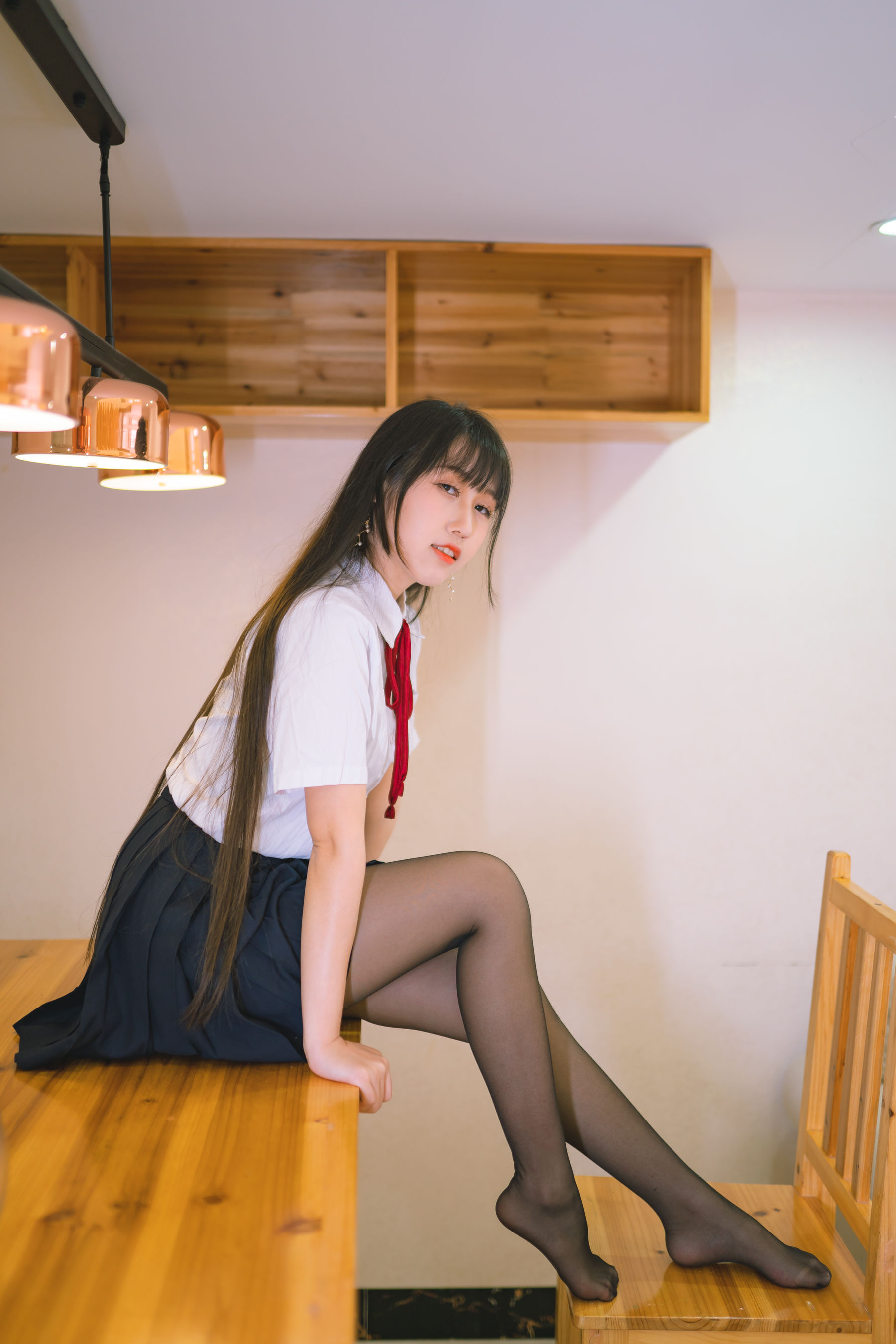 [福利COS] 微博人气Coser不呆猫 - 校服JK