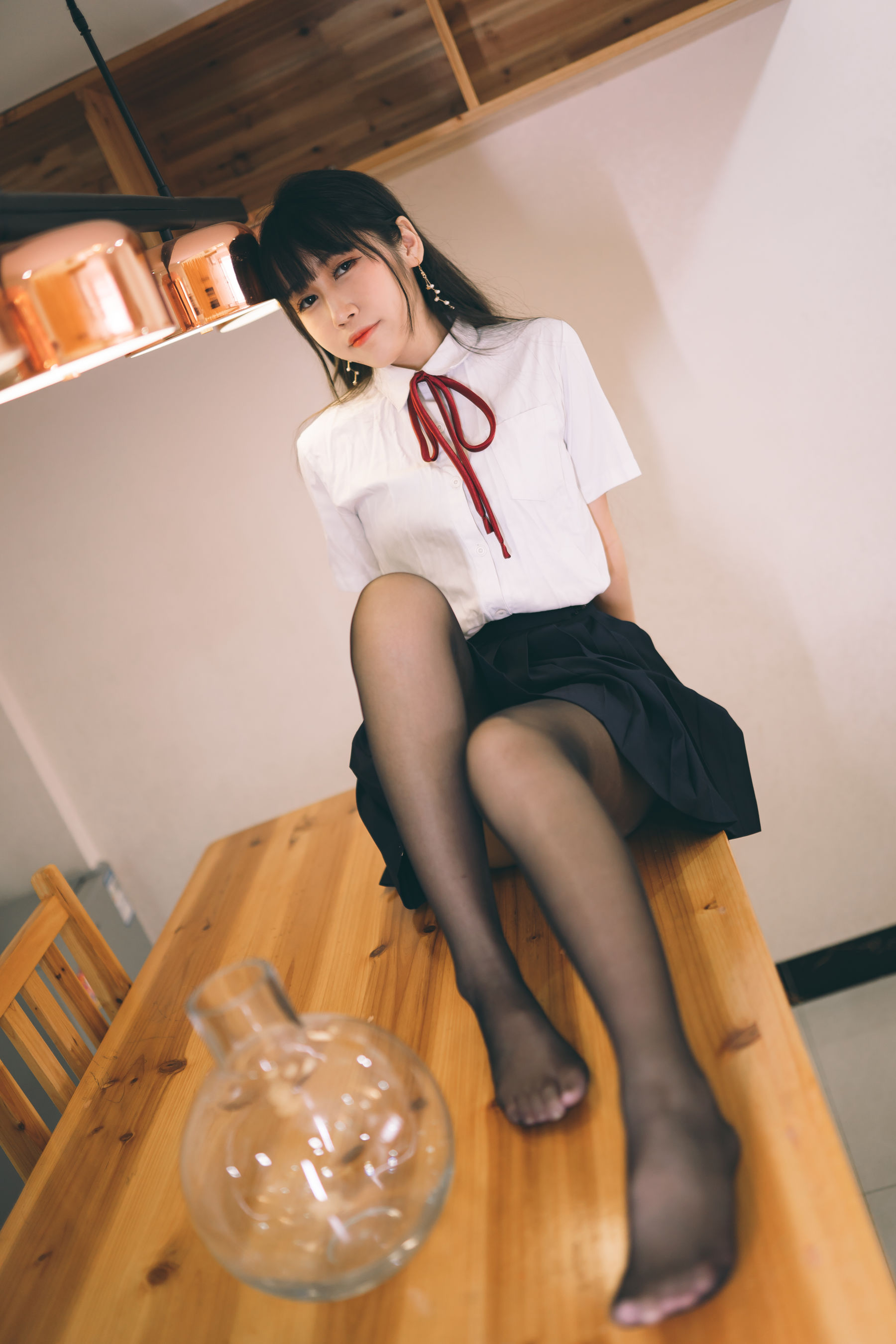 [福利COS] 微博人气Coser不呆猫 - 校服JK