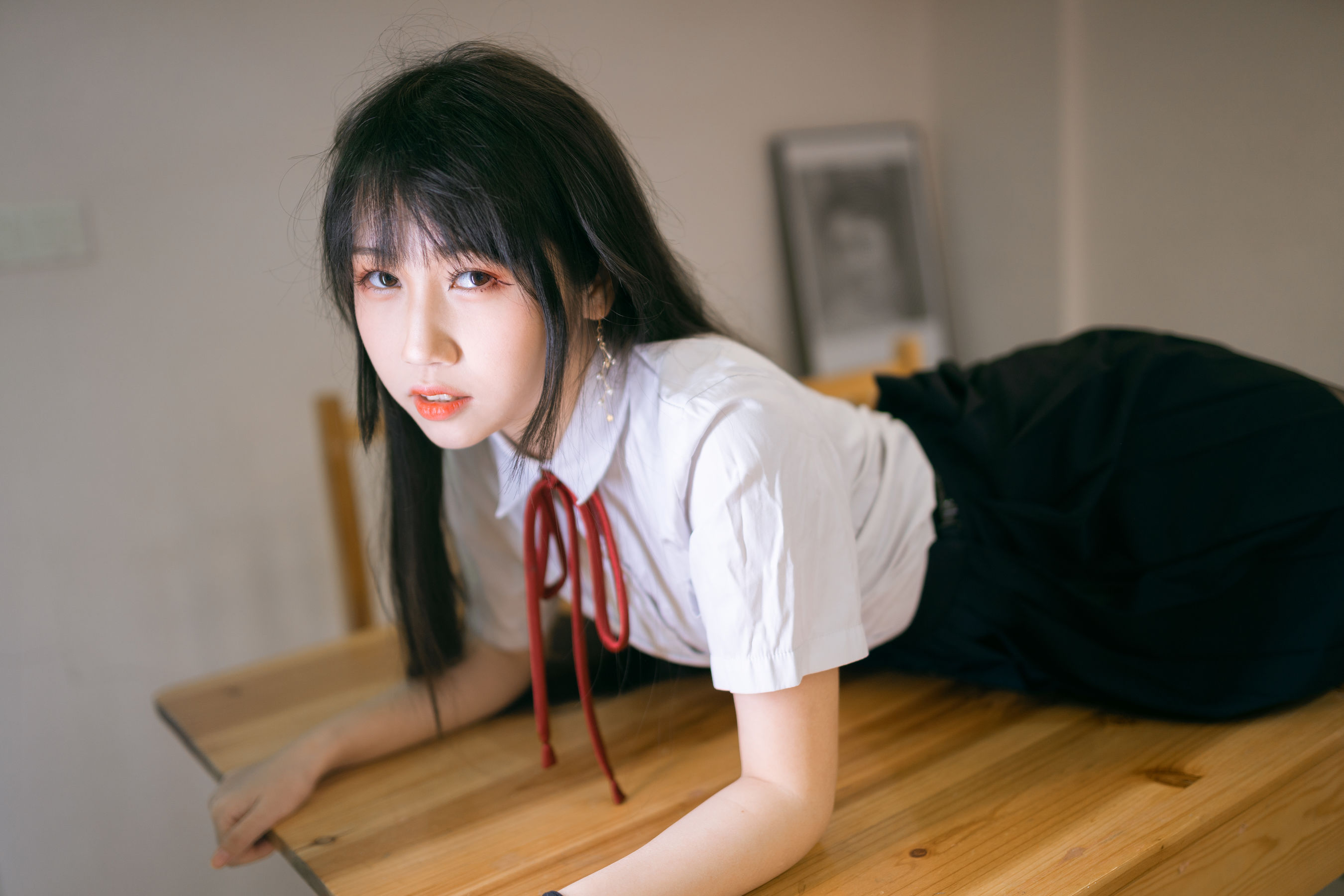 [福利COS] 微博人气Coser不呆猫 - 校服JK