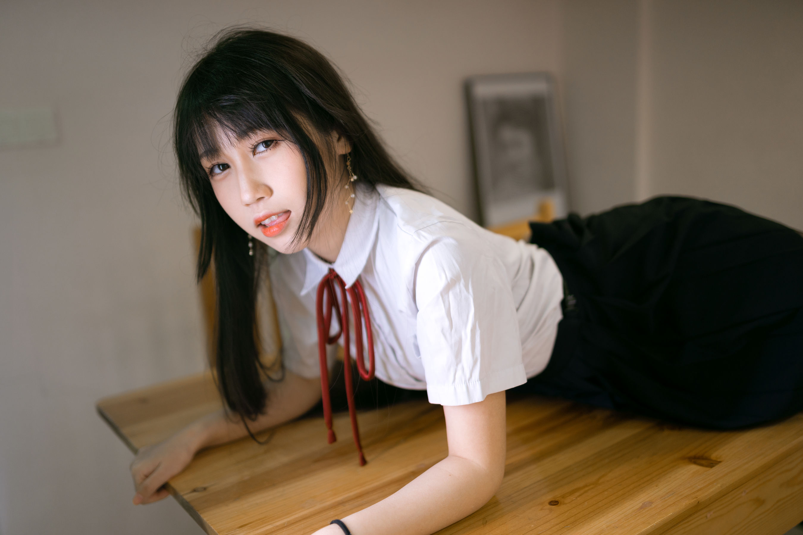 [福利COS] 微博人气Coser不呆猫 - 校服JK