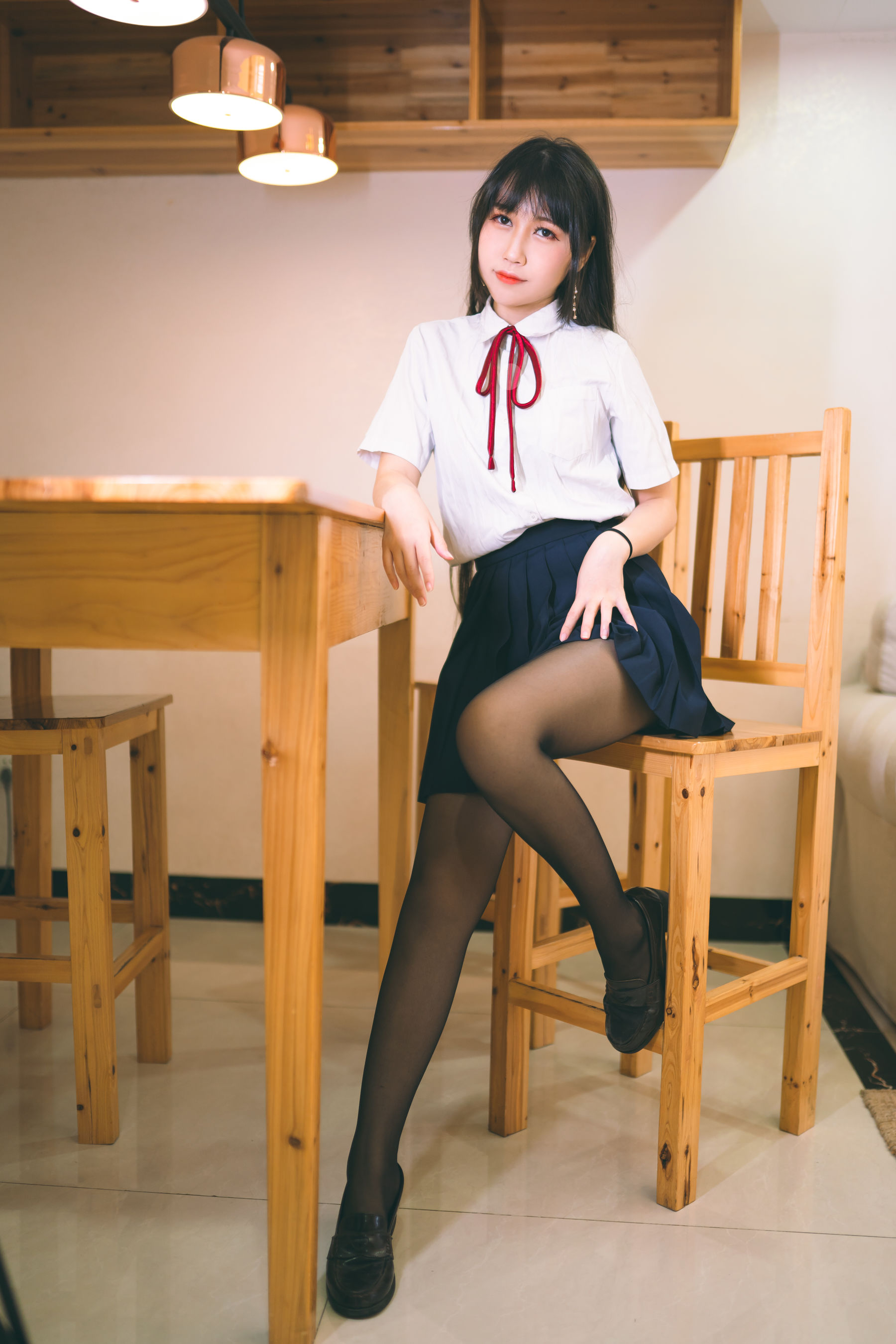 [福利COS] 微博人气Coser不呆猫 - 校服JK