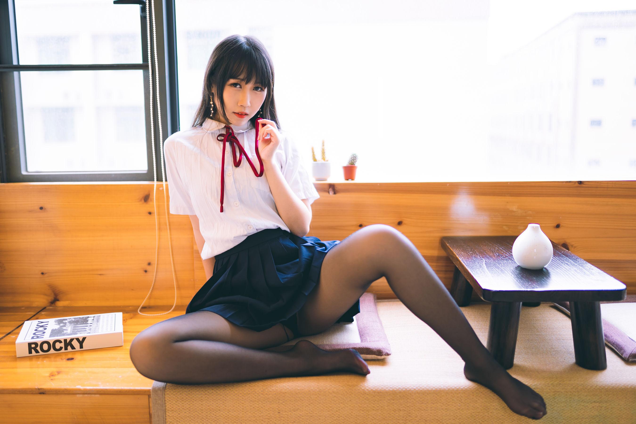 [福利COS] 微博人气Coser不呆猫 - 校服JK