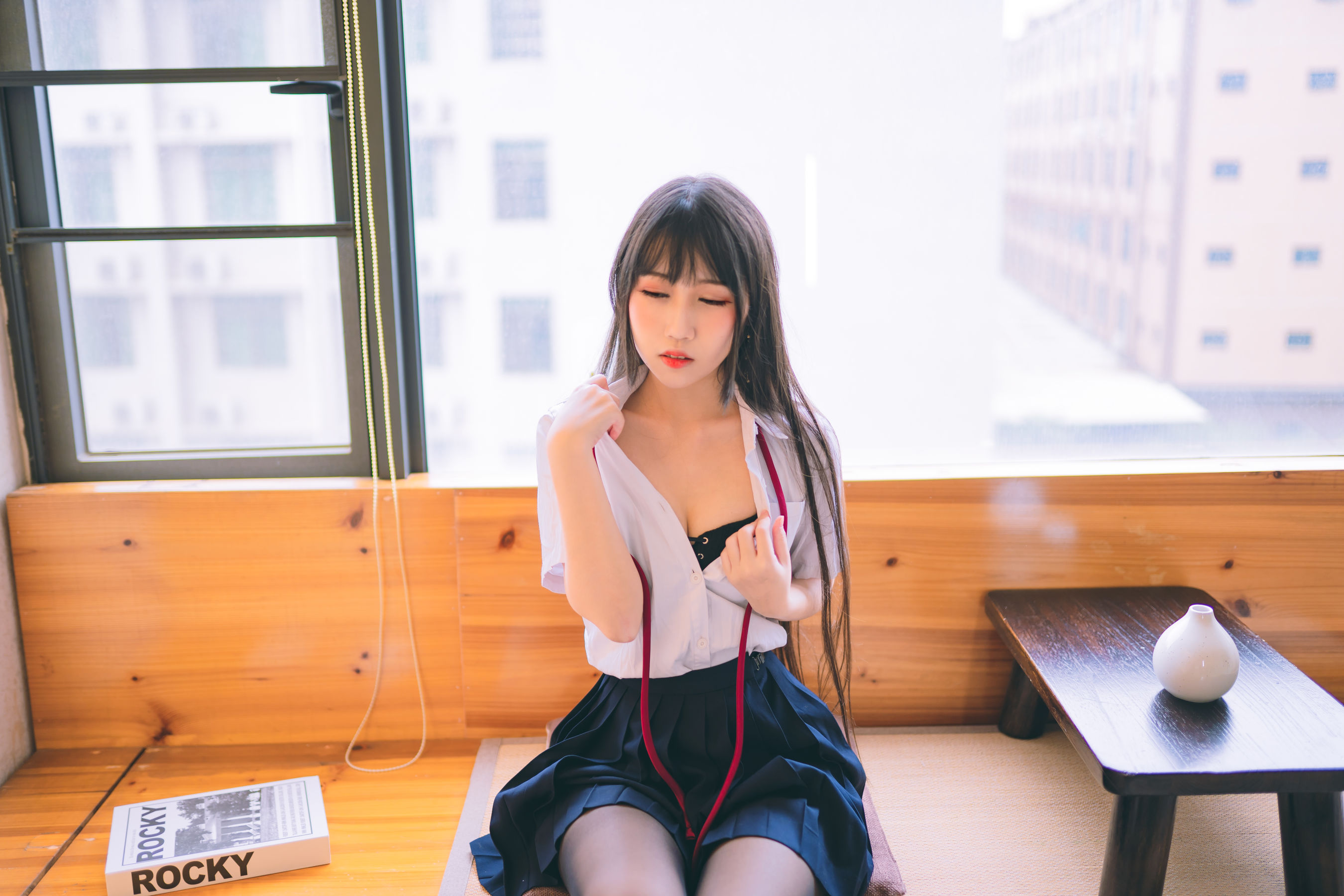 [福利COS] 微博人气Coser不呆猫 - 校服JK