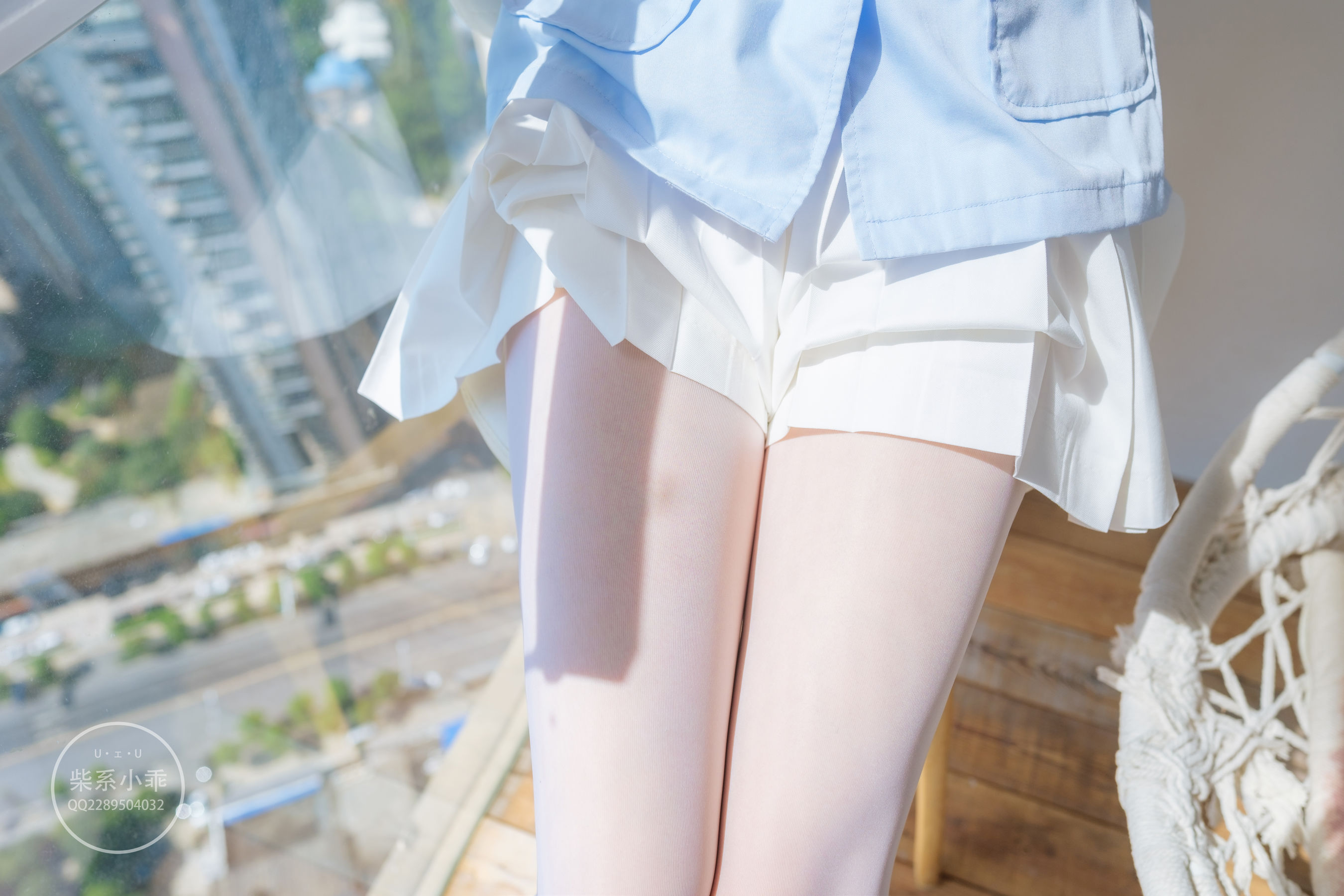 [福利COS] 柴系小乖(稚乖画册) - 晴空 白丝双马尾