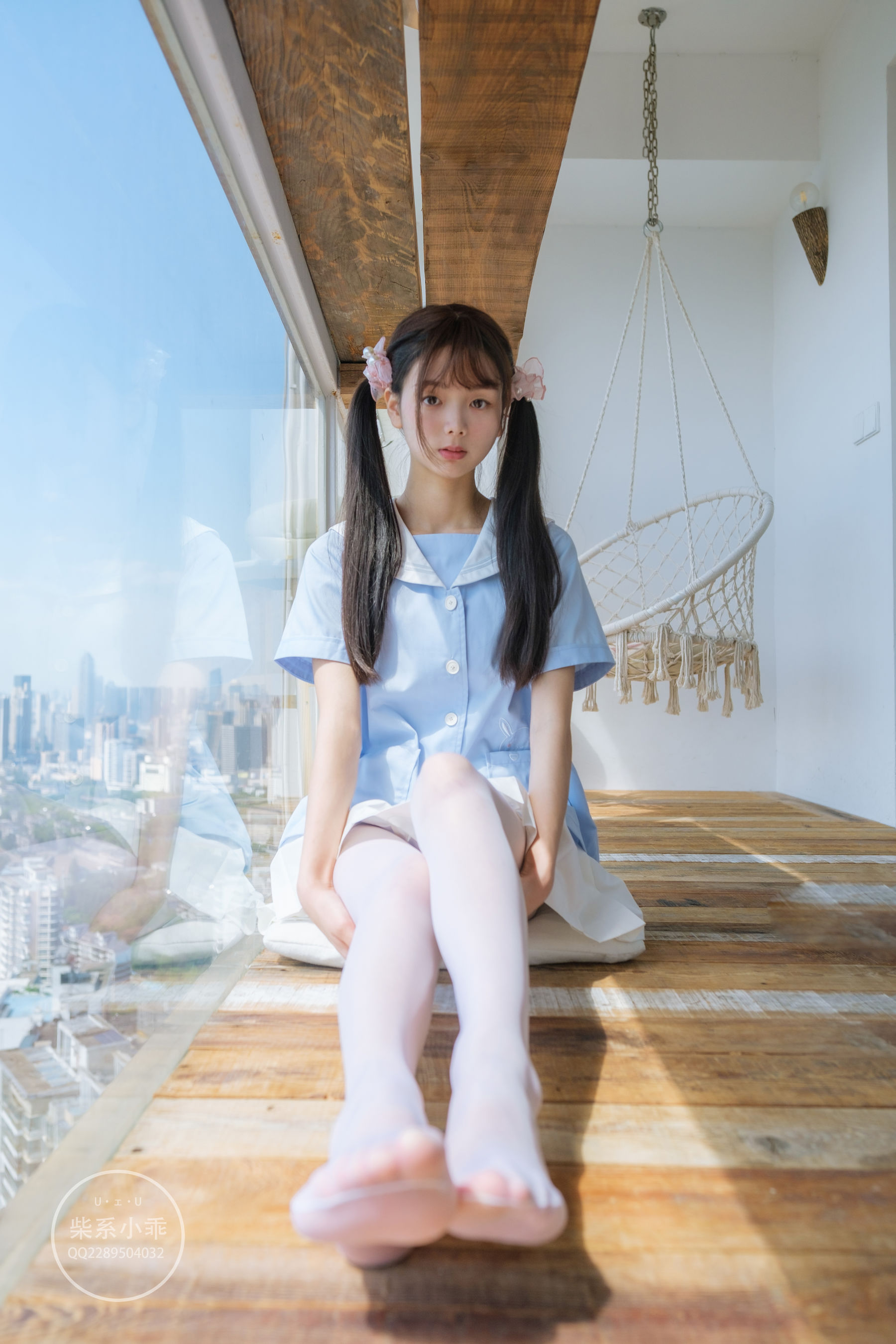 [福利COS] 柴系小乖(稚乖画册) - 晴空 白丝双马尾