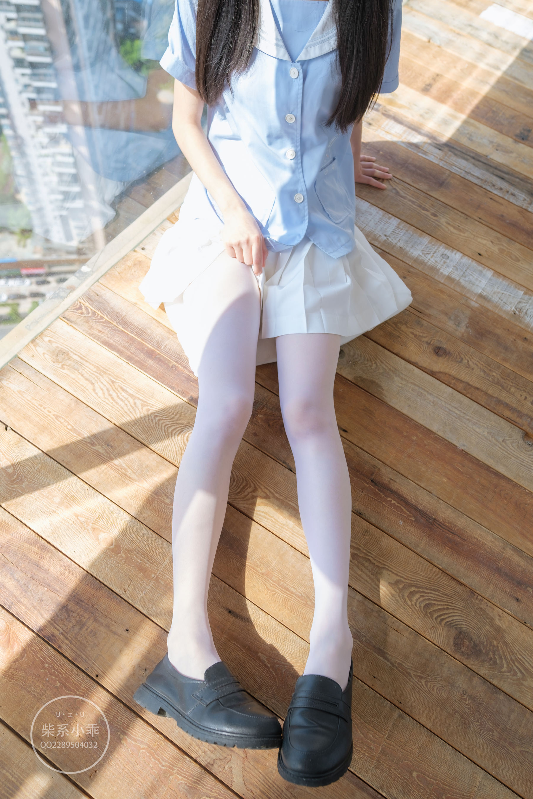 [福利COS] 柴系小乖(稚乖画册) - 晴空 白丝双马尾