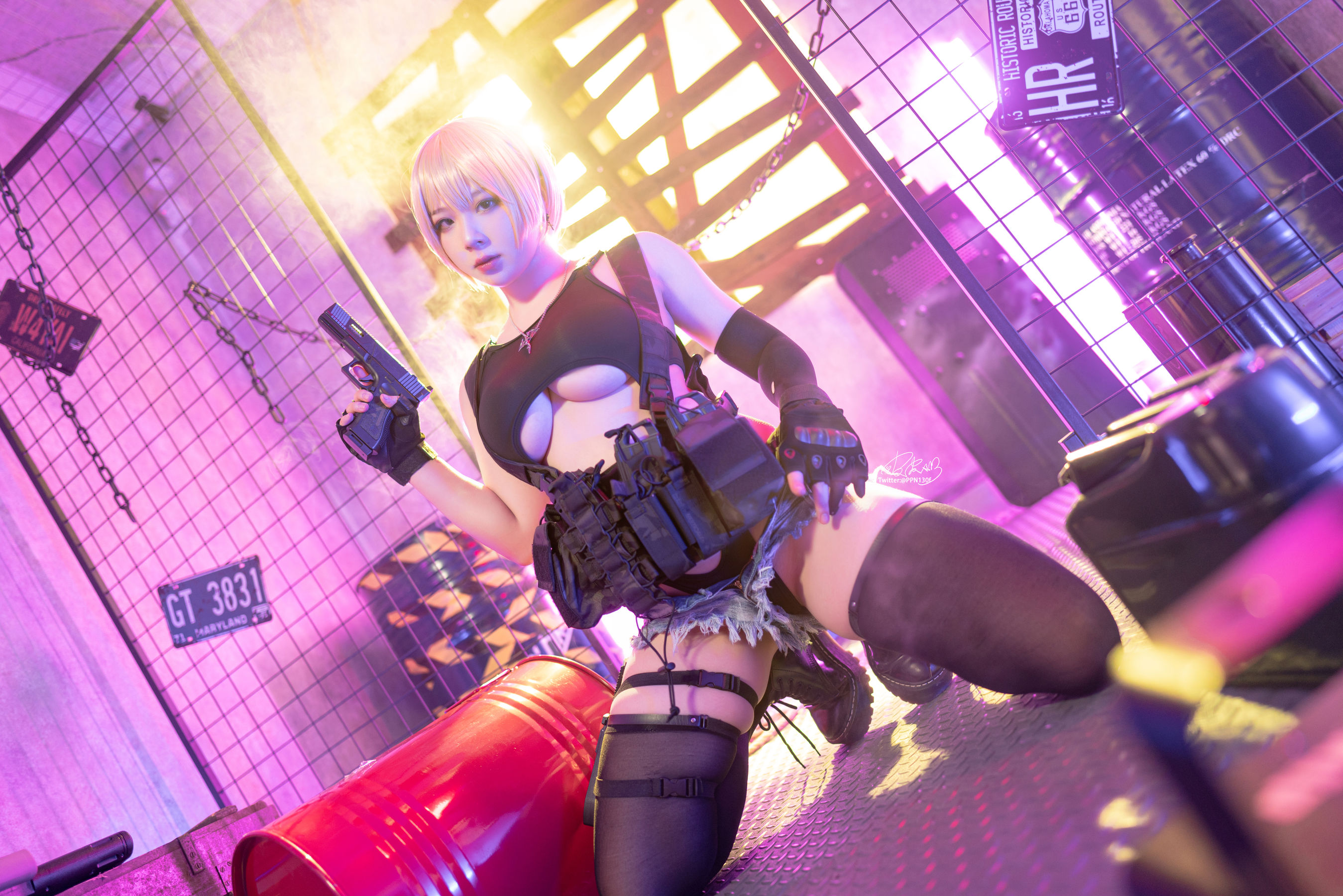 [福利COS] 皮皮奶可可爱了啦 - 战术背心