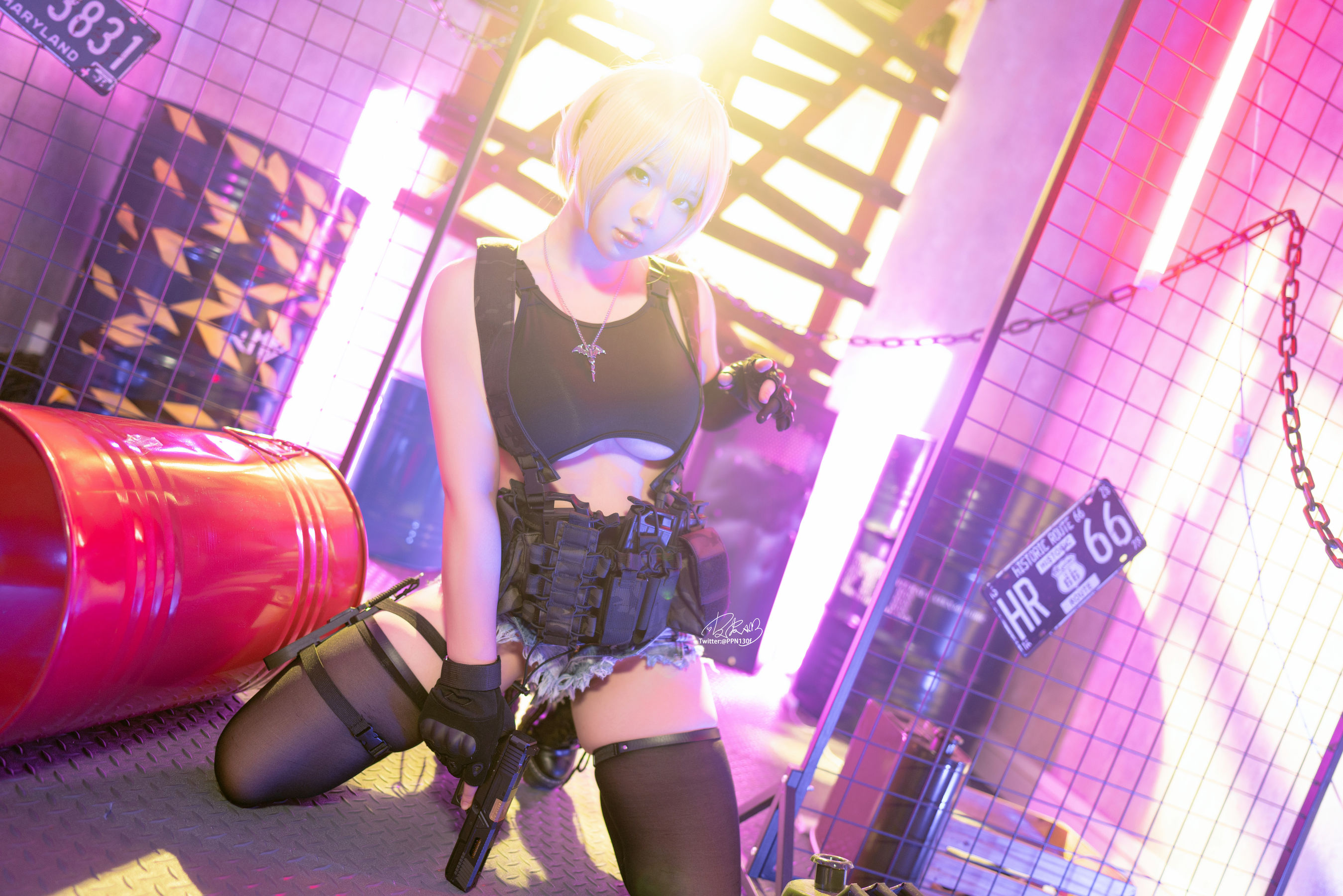 [福利COS] 皮皮奶可可爱了啦 - 战术背心