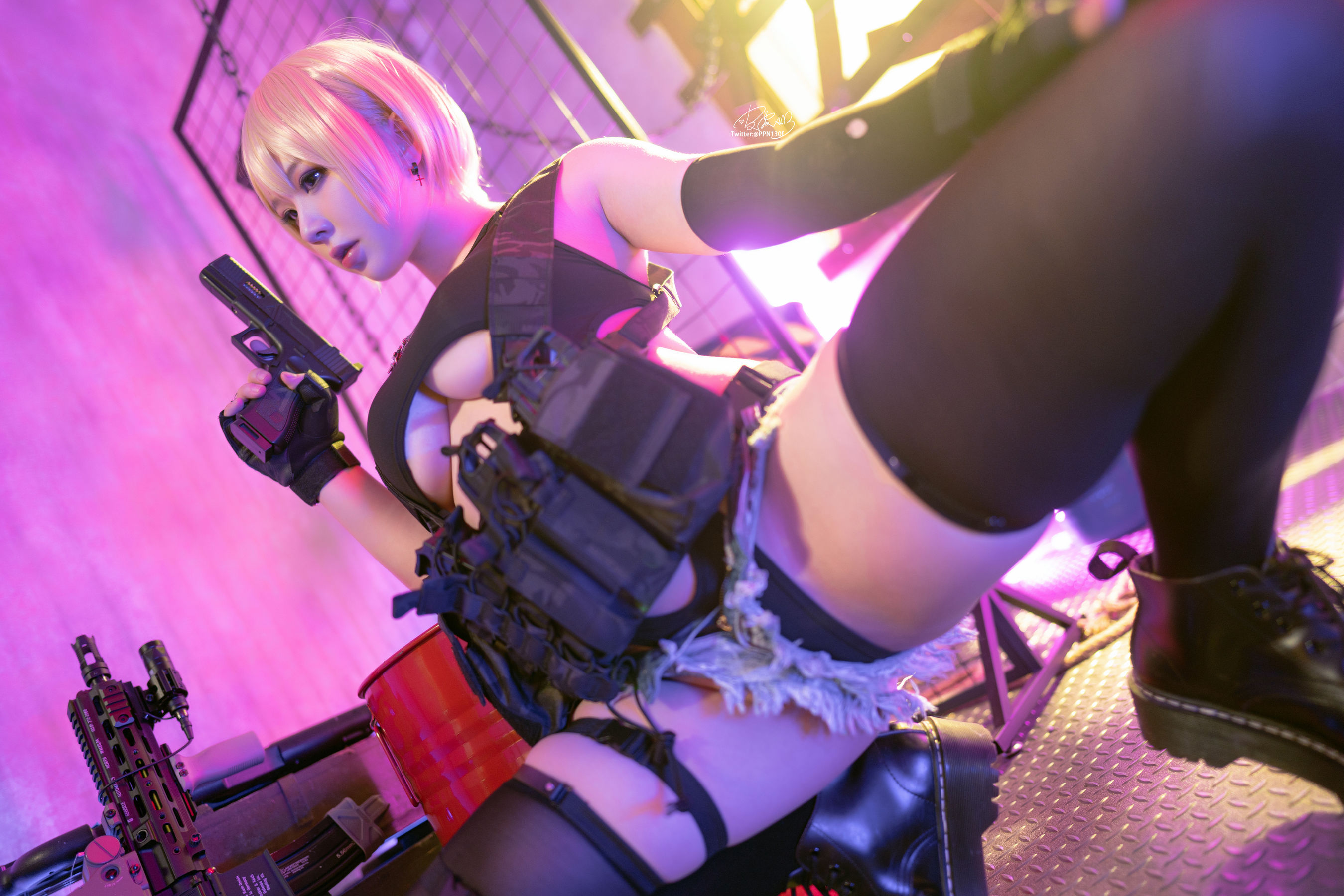 [福利COS] 皮皮奶可可爱了啦 - 战术背心