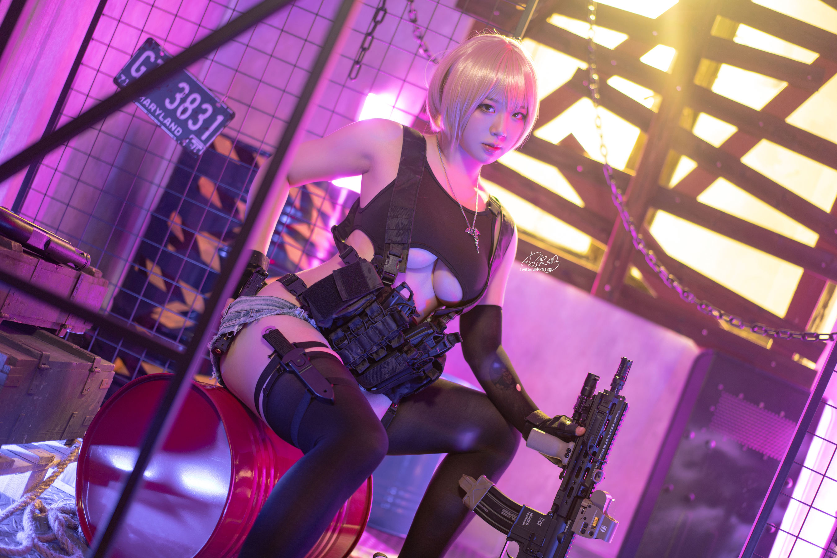 [福利COS] 皮皮奶可可爱了啦 - 战术背心