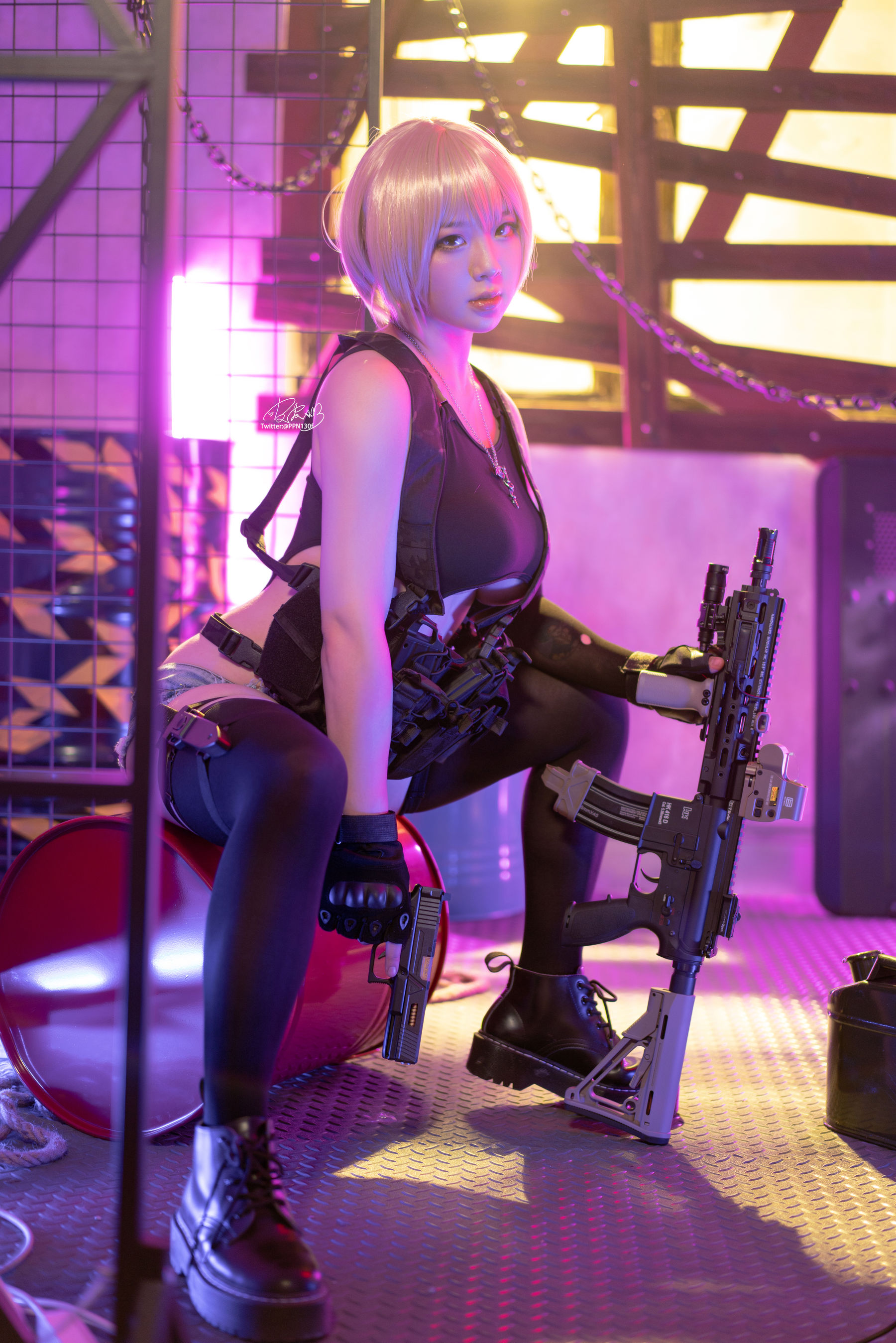 [福利COS] 皮皮奶可可爱了啦 - 战术背心