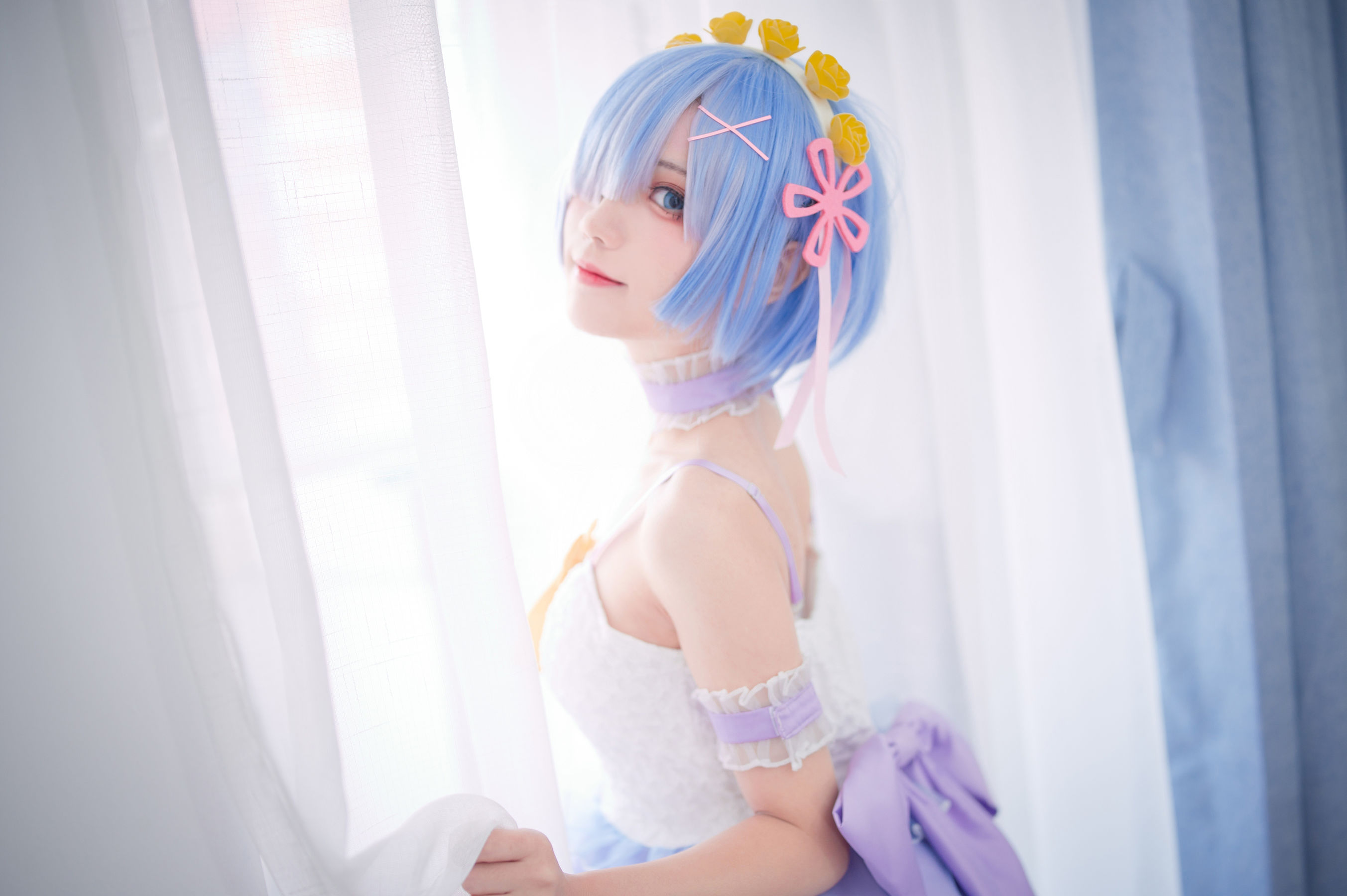 [福利COS] 花柒Hana - 天使蕾姆