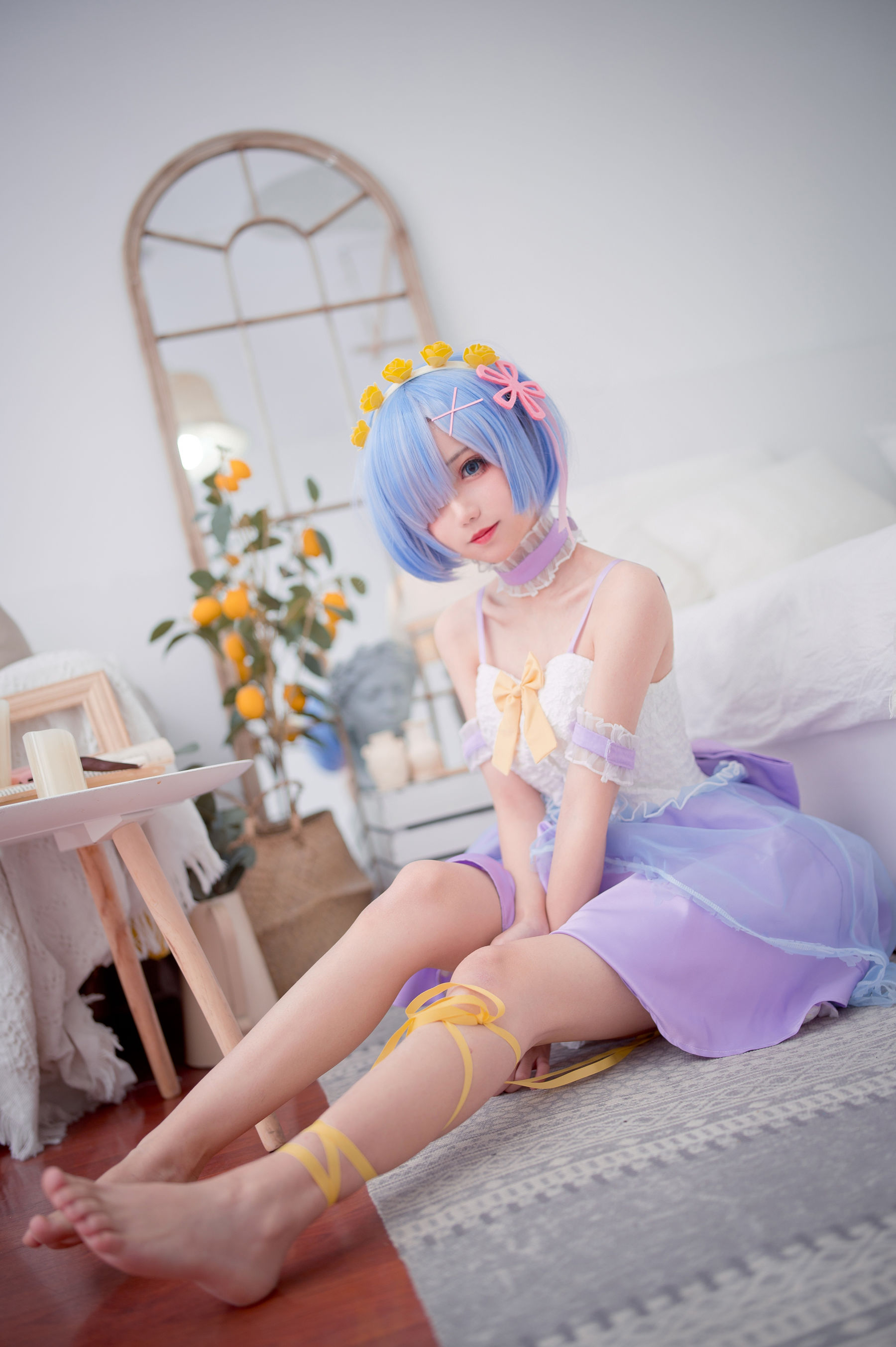 [福利COS] 花柒Hana - 天使蕾姆