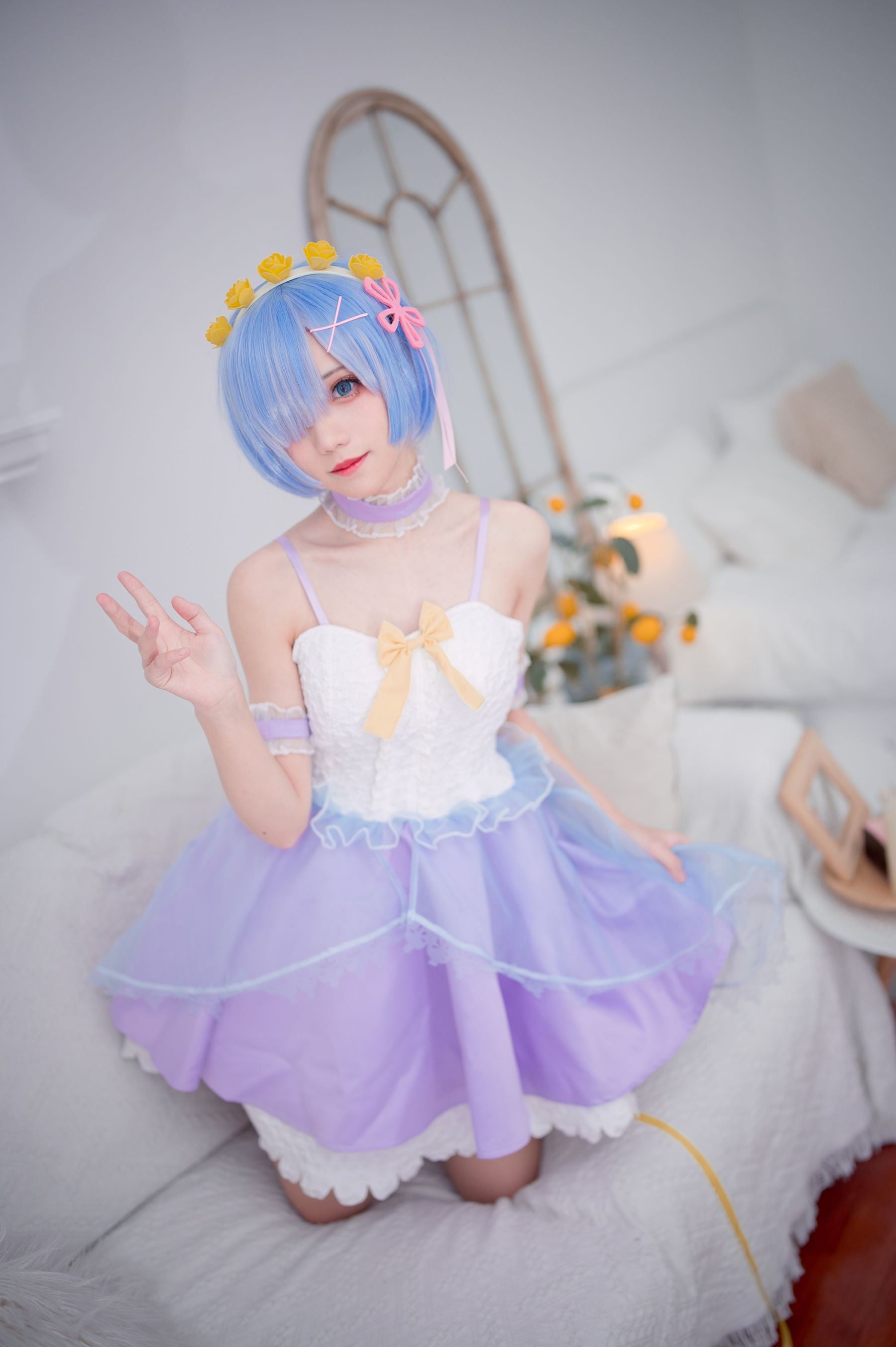 [福利COS] 花柒Hana - 天使蕾姆