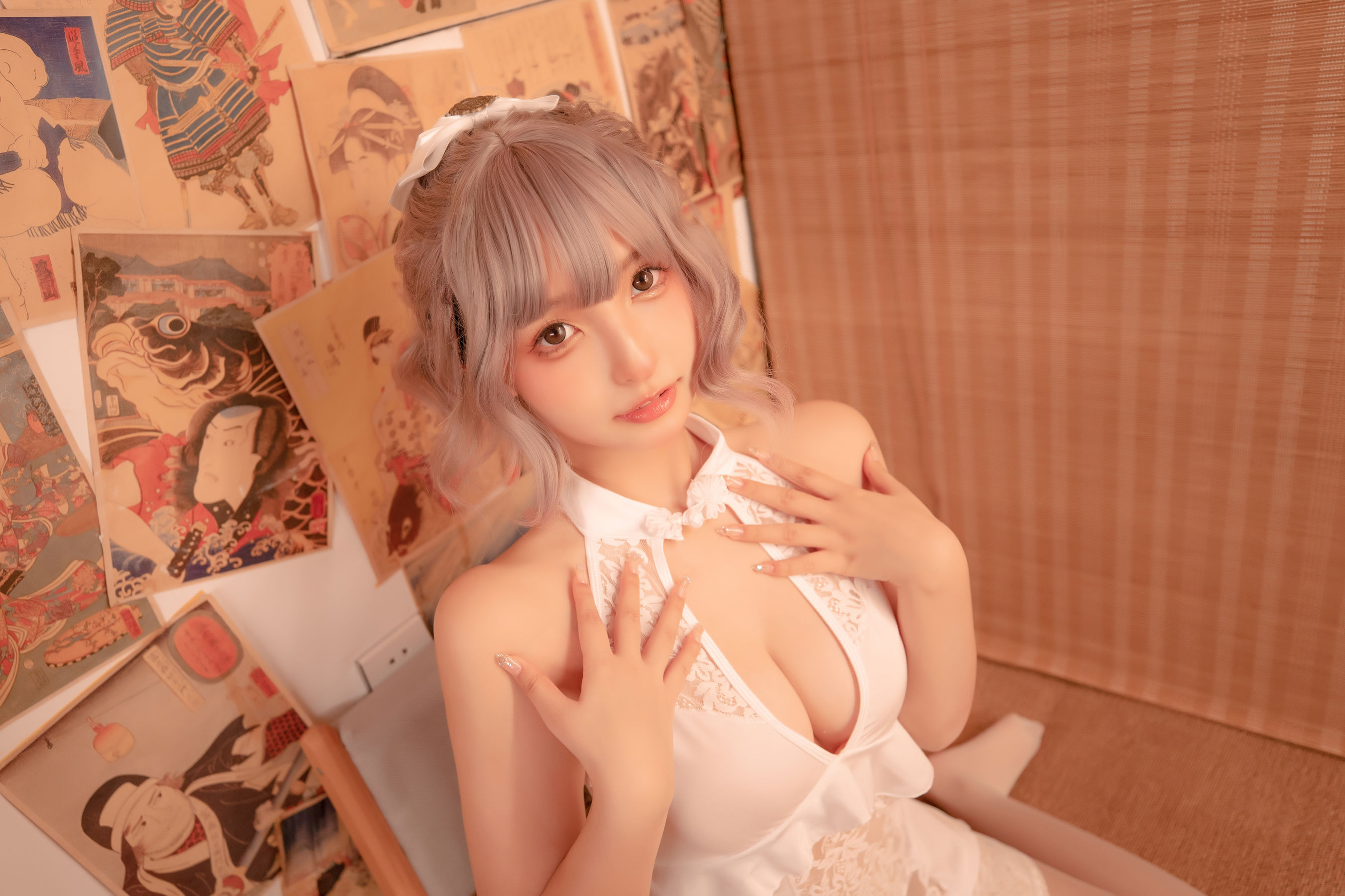 [福利COS] 神楽坂真冬 白旗袍