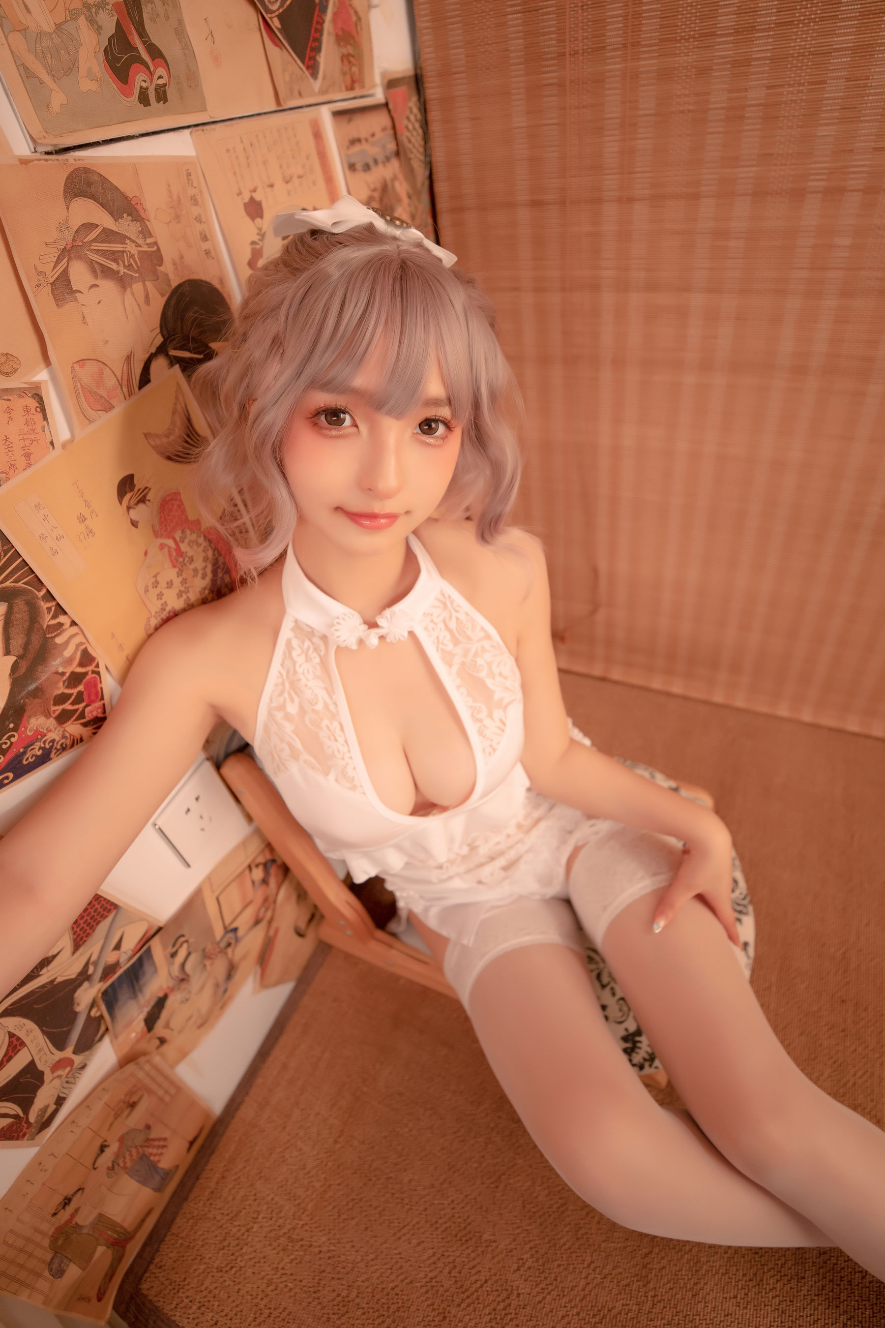 [福利COS] 神楽坂真冬 白旗袍