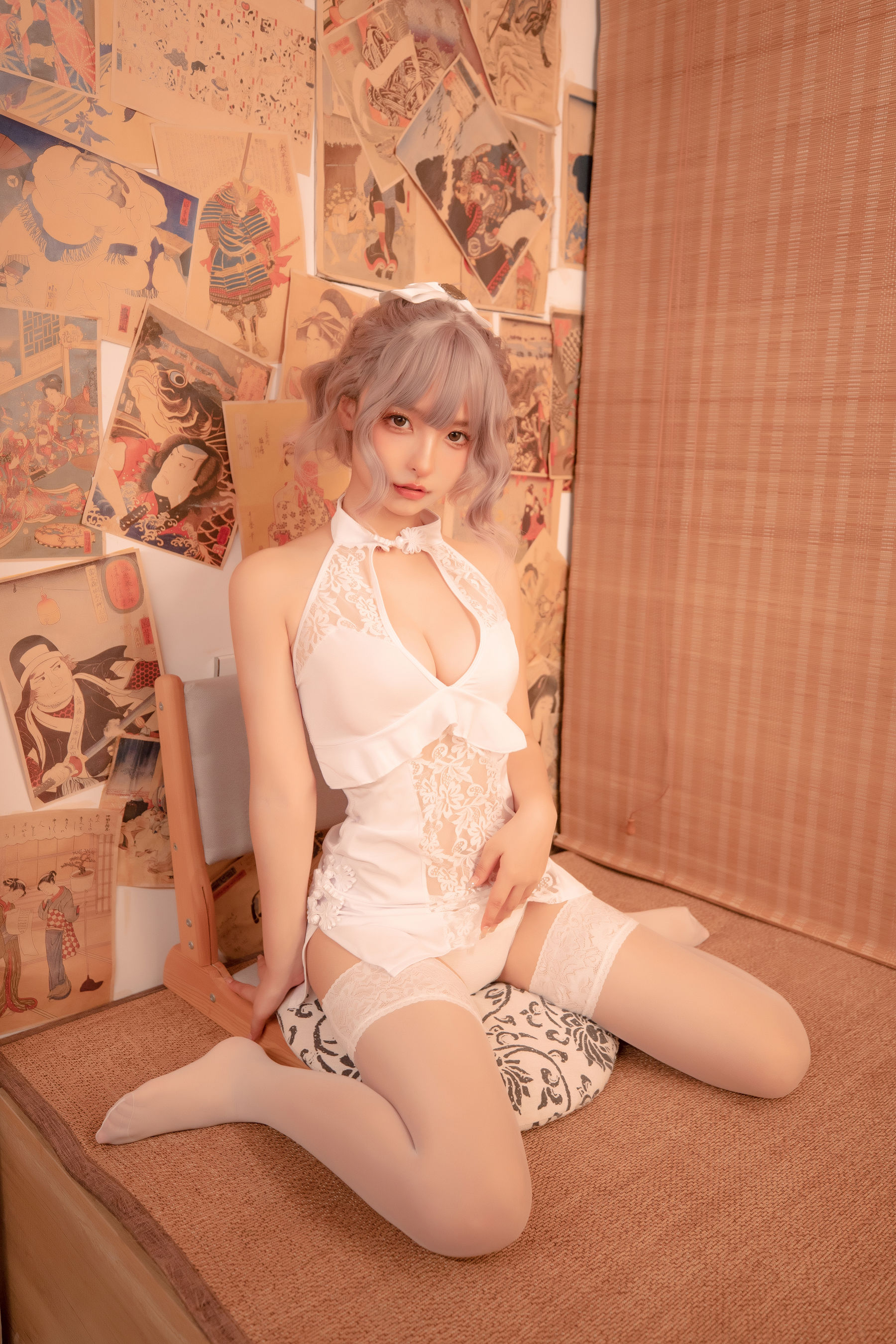 [福利COS] 神楽坂真冬 白旗袍