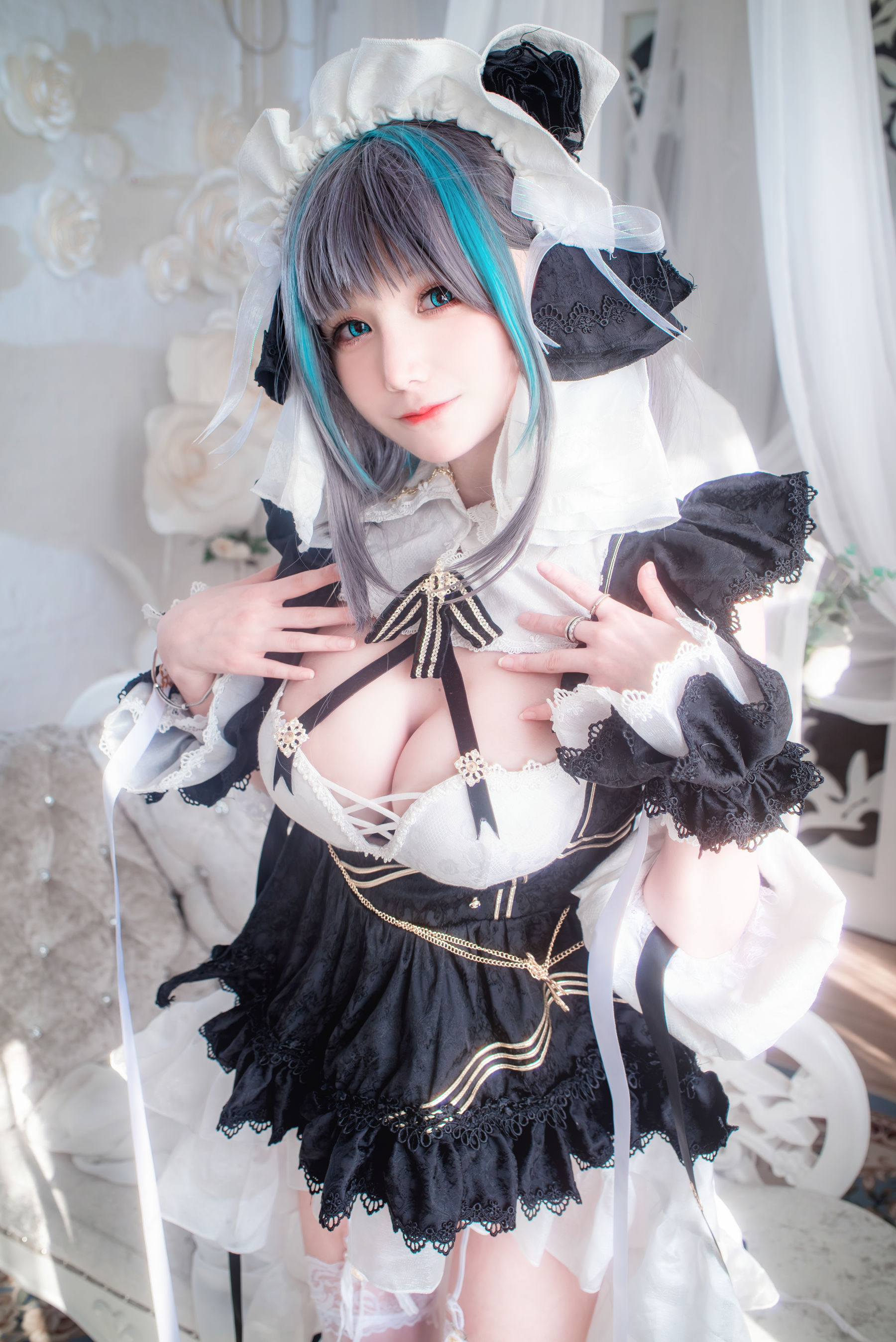 [网红COS] COS妹子仙九Airi - 柴郡女仆
